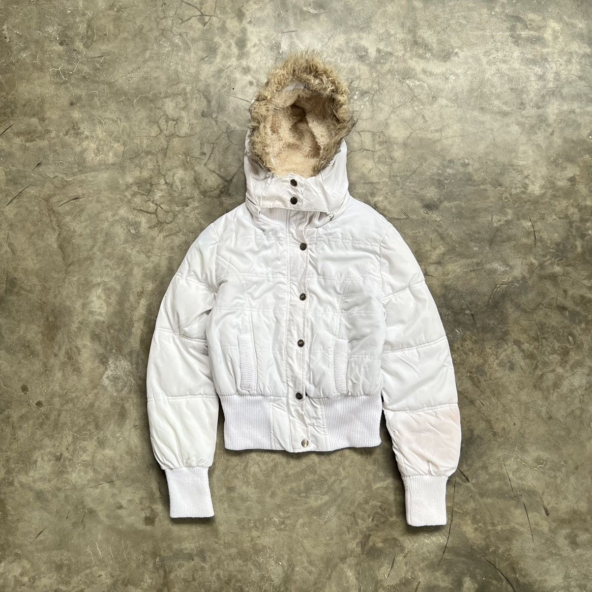Hysteric Glamour 2000s SWS Hysteric Glamour Style Fur Hoodie Puffer Jacket Size S / US 4 / IT 40 - 1 Thumbnail