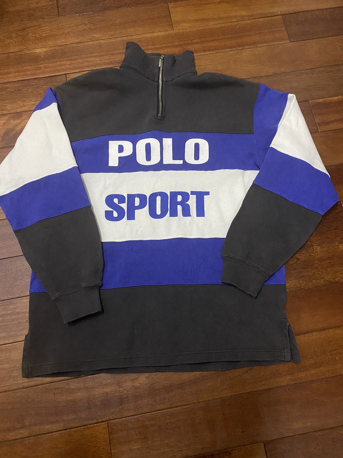 Polo Ralph Lauren × Vintage Polo Sport Quater Zip Rugby polo Longsleeve M Size US M / EU 48-50 / 2 - 1 Thumbnail