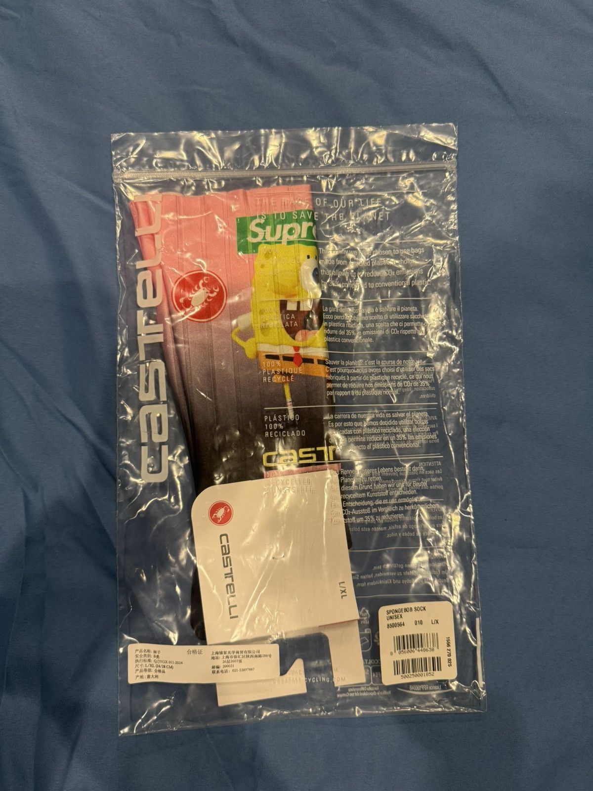Supreme SUPREME SPONGEBOB SQUAREPANTS CASTELLI CYCLING SOCK