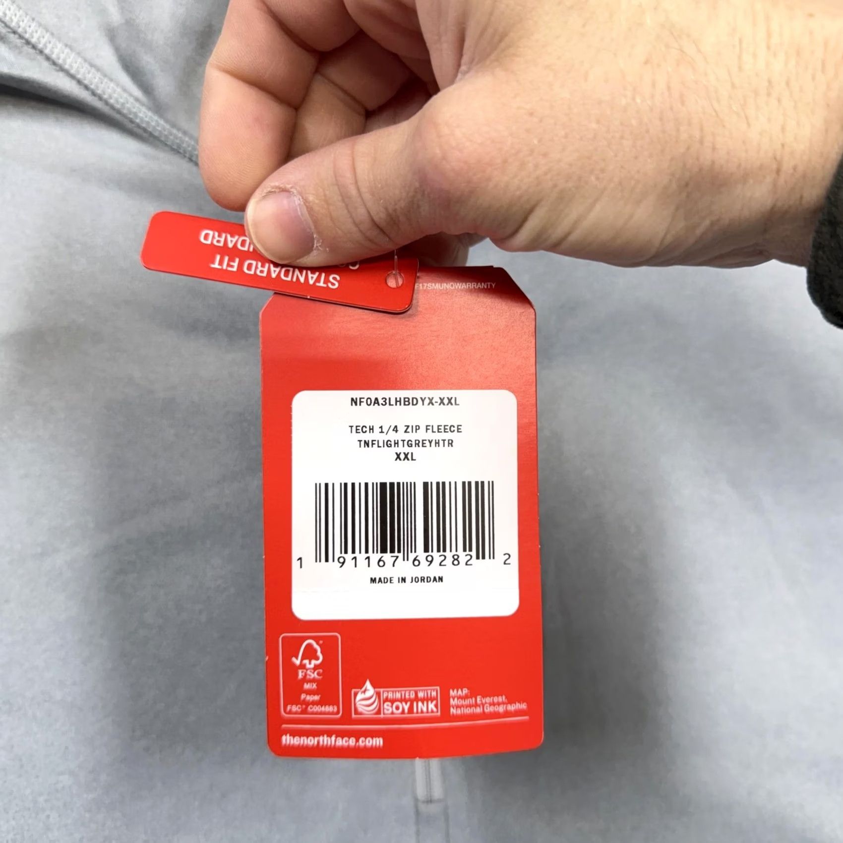 The North Face The North Face Pullover Mens 2XL Gray Tech 1/4 Zip Fleece Long Sleeve Top Hiking Size US XXL / EU 58 / 5 - 4 Thumbnail