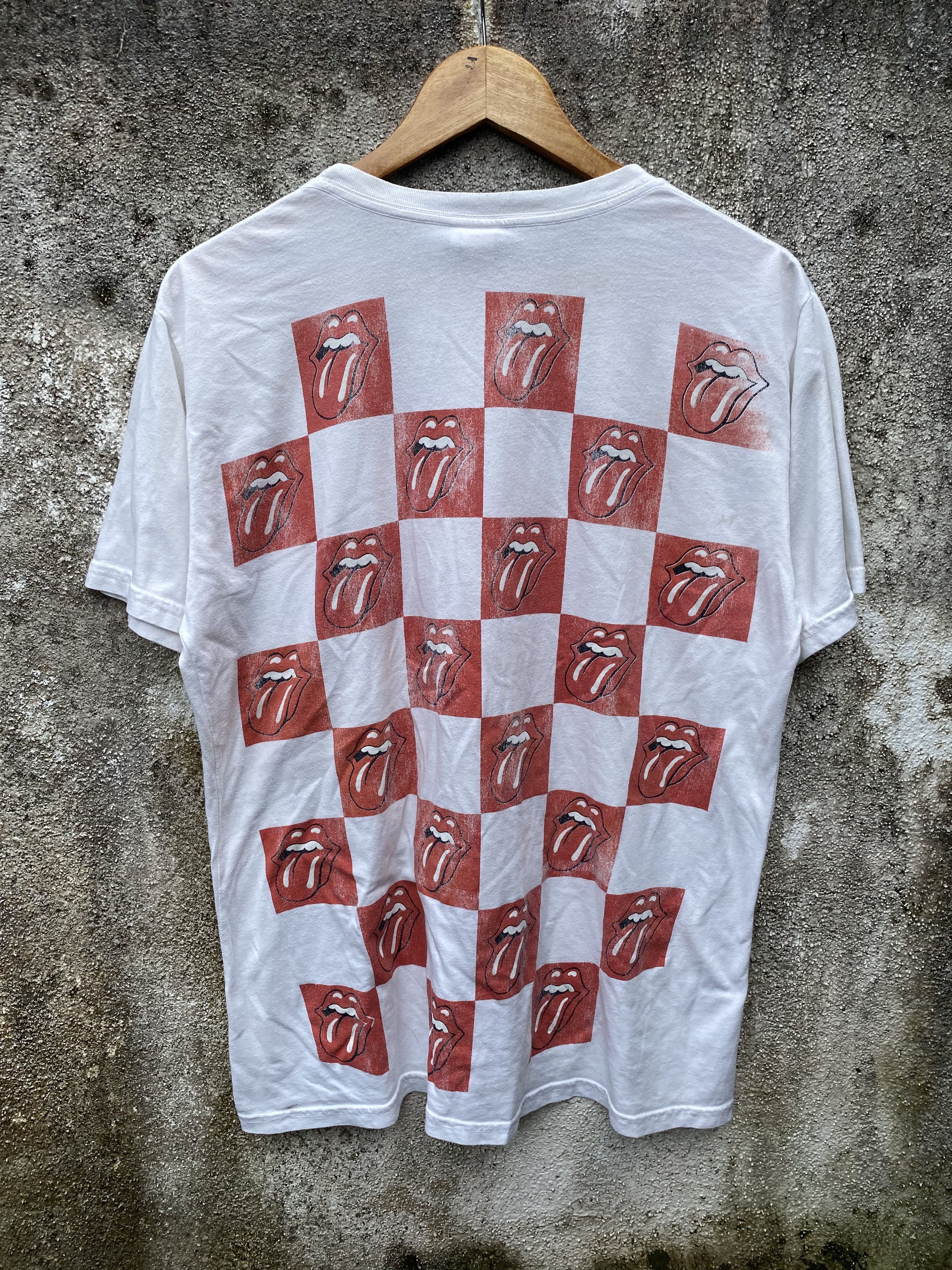 Band Tees × The Rolling Stones × Vintage Vintage ©️2006 The Rolling Stones Checkered Mouth Fullprint Size US M / EU 48-50 / 2 - 1 Thumbnail