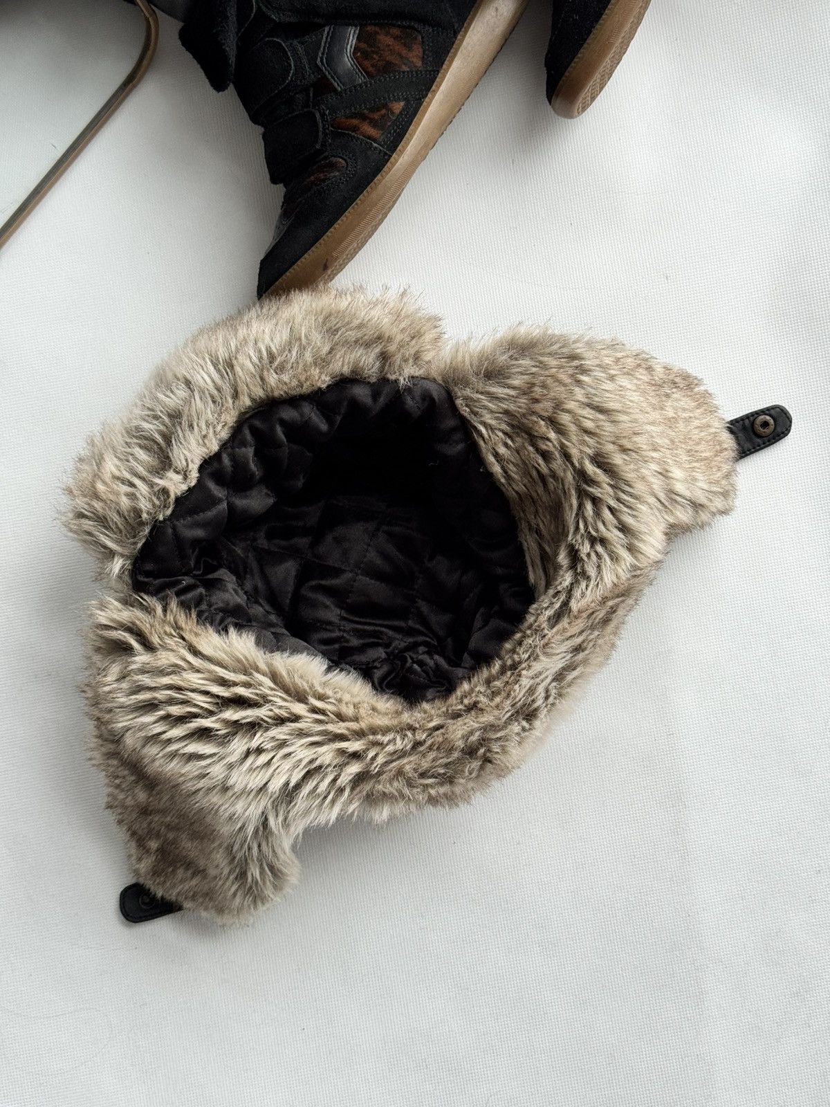 Japanese Brand Vintage fuzzy mohair japanese ushanka hat avant garde Size ONE SIZE - 9 Thumbnail