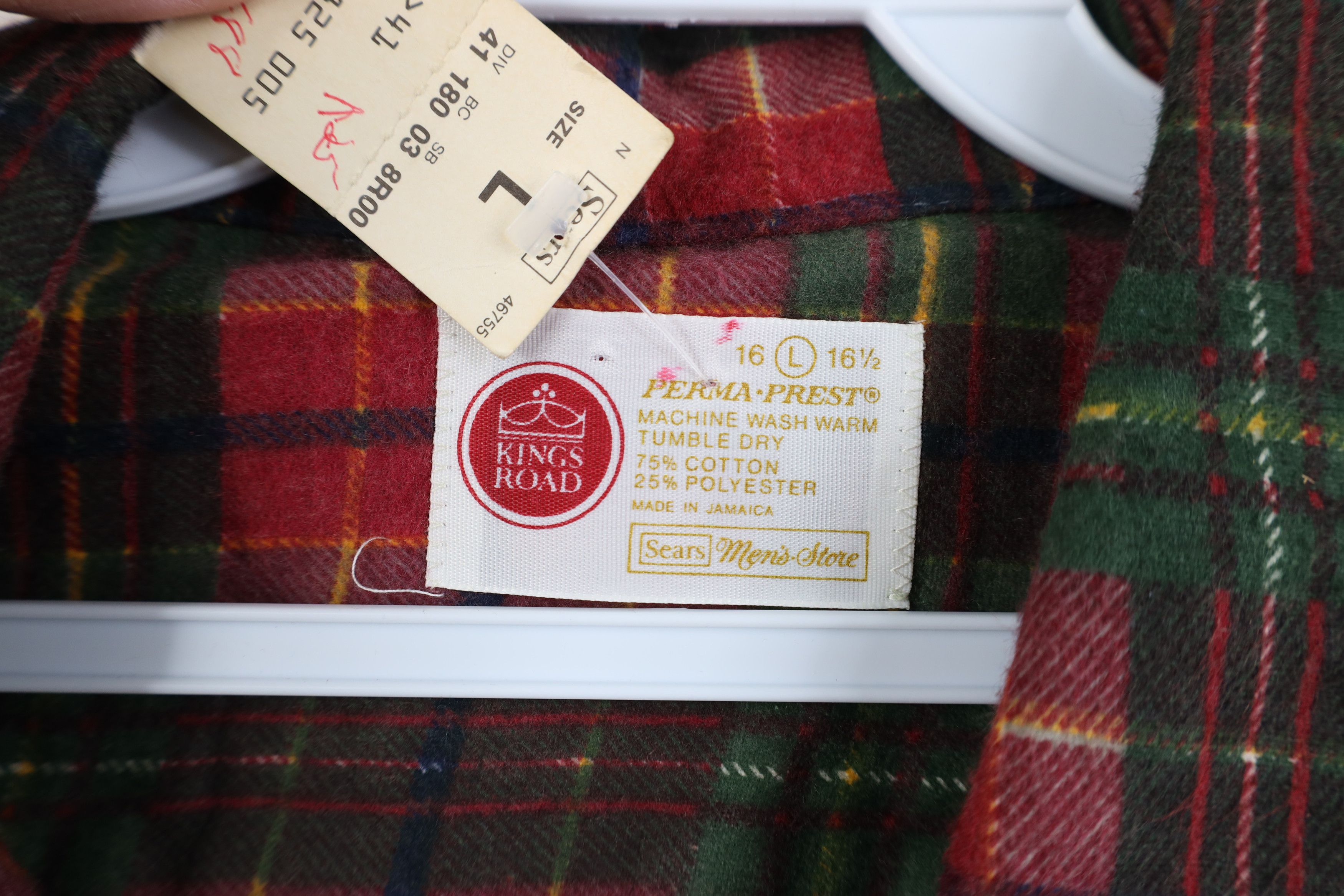 Vintage Deadstock Vintage 70s Streetwear Collared Button Shirt Plaid Size US L / EU 52-54 / 3 - 8 Thumbnail