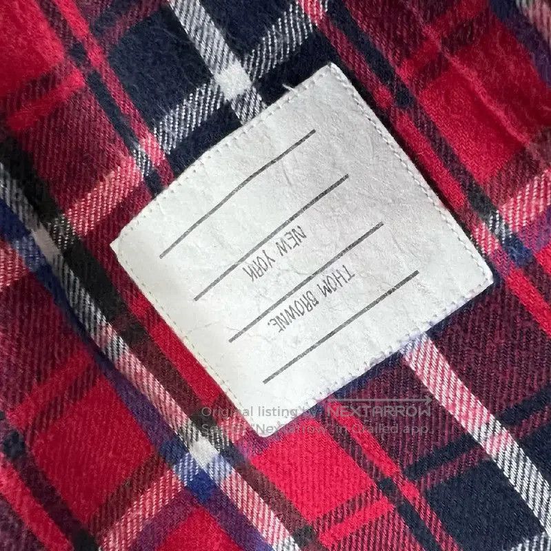 Thom Browne Thom Browne Red Plaid Cotton Shirt for Men . Size US M / EU 48-50 / 2 - 5 Thumbnail