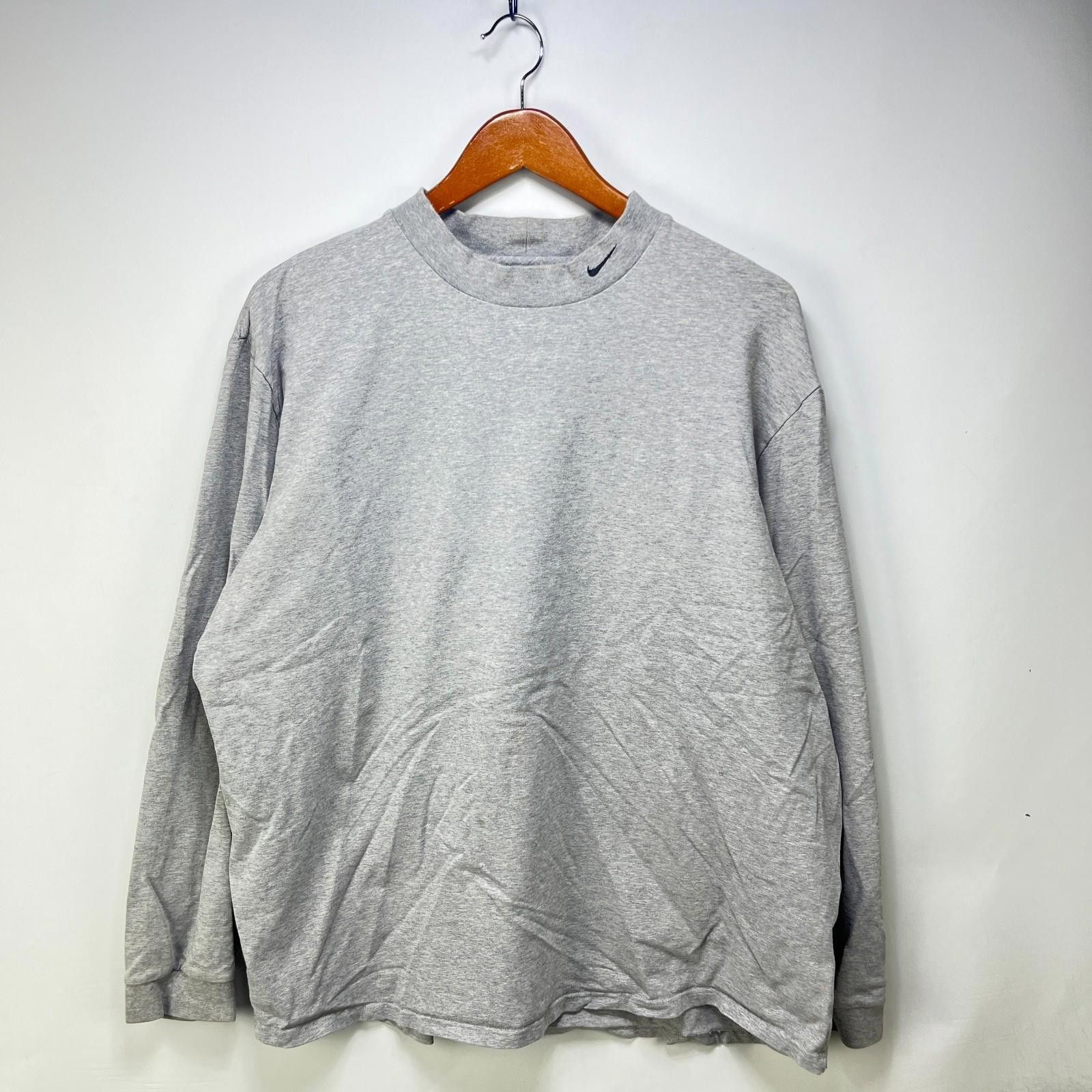 Vintage Nike Mock Neck Swoosh Long Sleeve Shirt XL