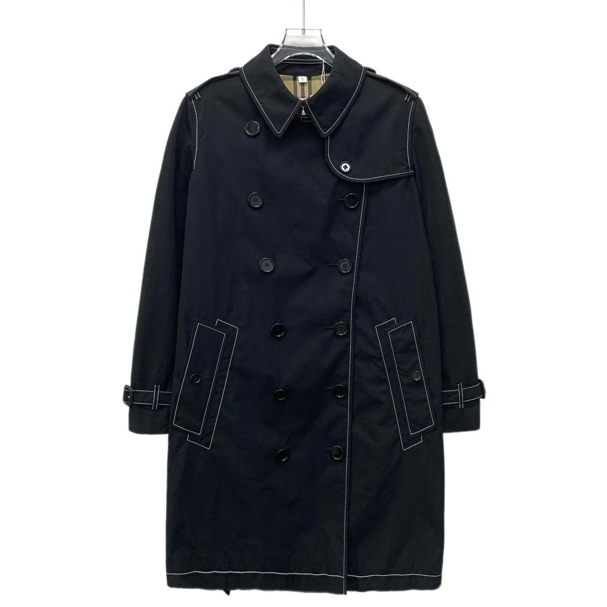 Burberry Burberry Black Cotton Long Sleeve Trench Coat Jacket Size M / US 6-8 / IT 42-44 - 1 Thumbnail