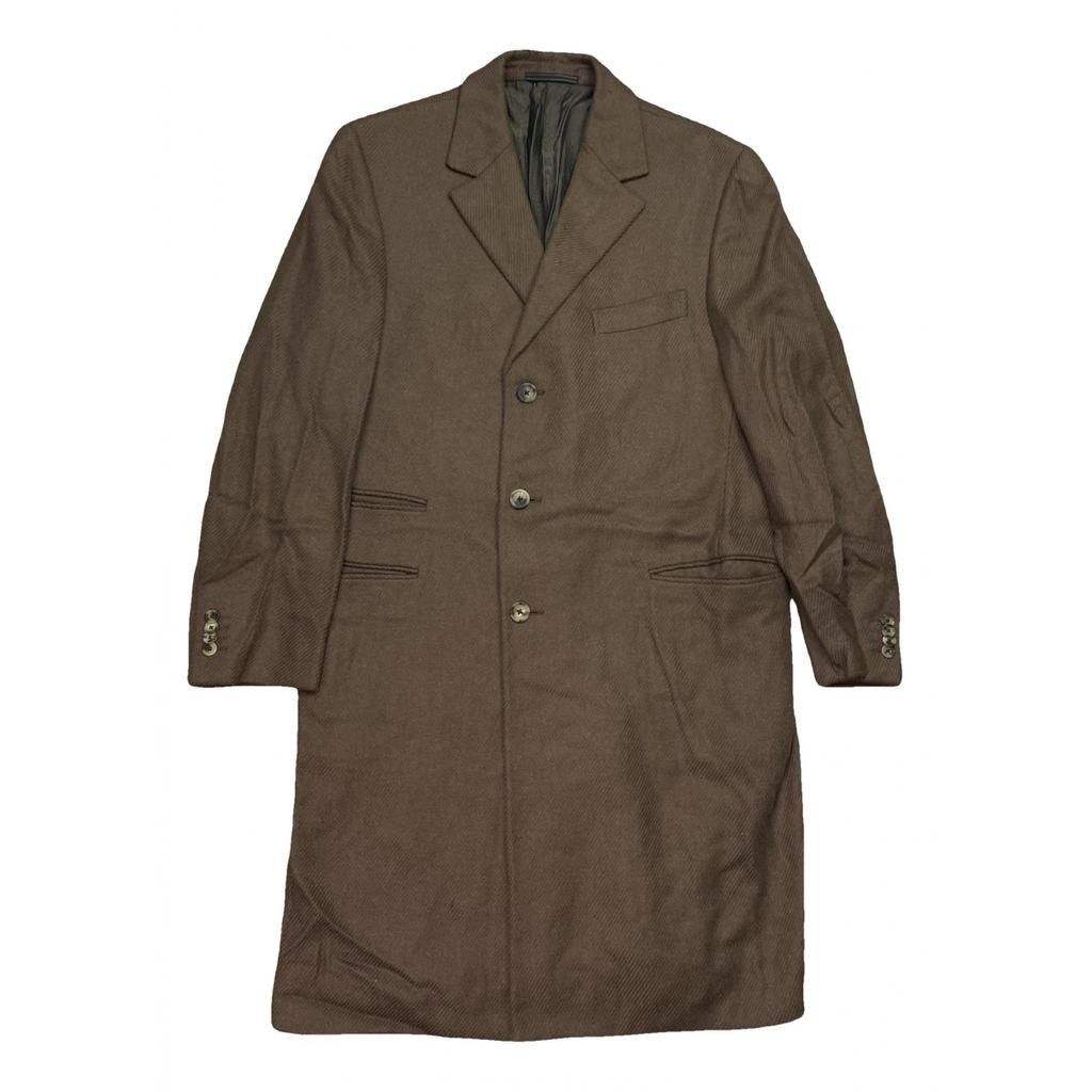 image of Gianni Versace Camelhair Coat in Brown, Men's (Size Medium)