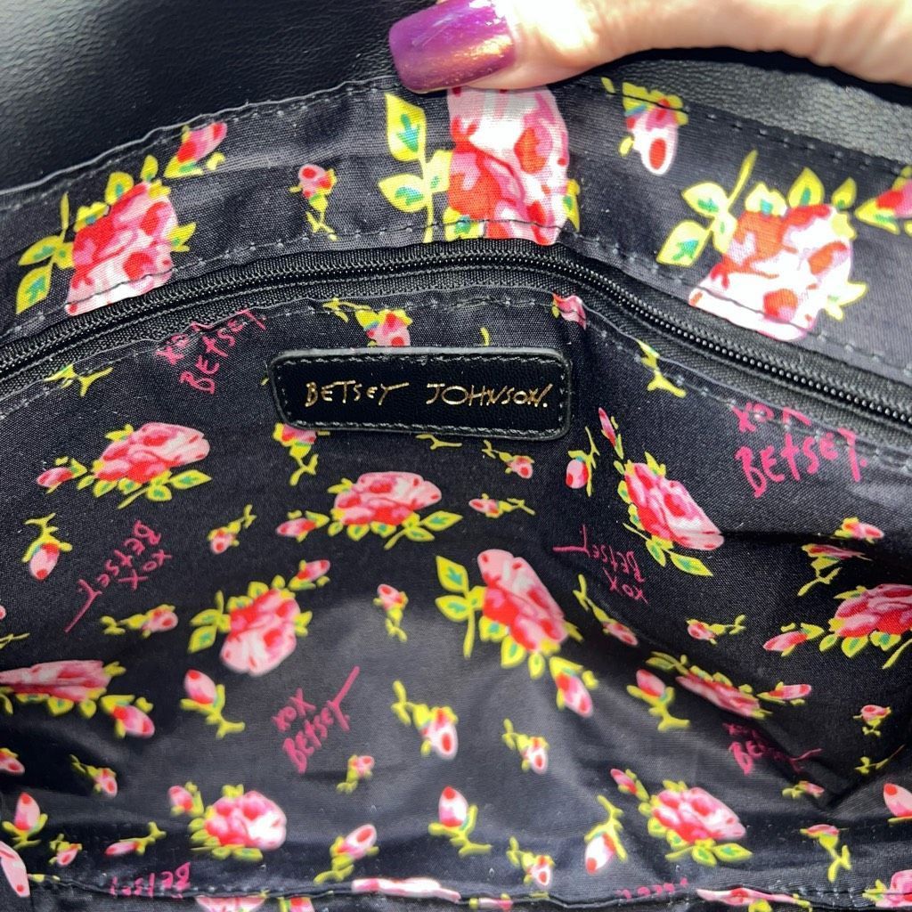 Betsey Johnson Betsey Johnson Ciara Gray Flowered Shoulder Bag Size ONE SIZE - 10 Thumbnail
