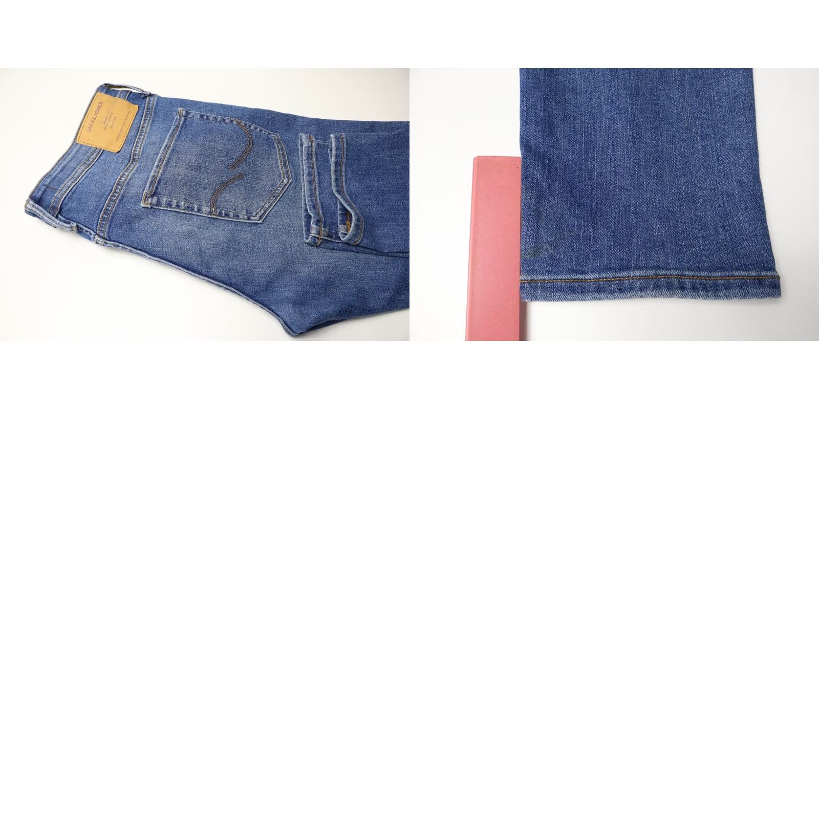Jack & Jones JACK & JONES Skinny Liam Jeans Men's W34/L30 Blue Faded Whiskered Zip Fly Size US 34 / EU 50 - 8 Thumbnail