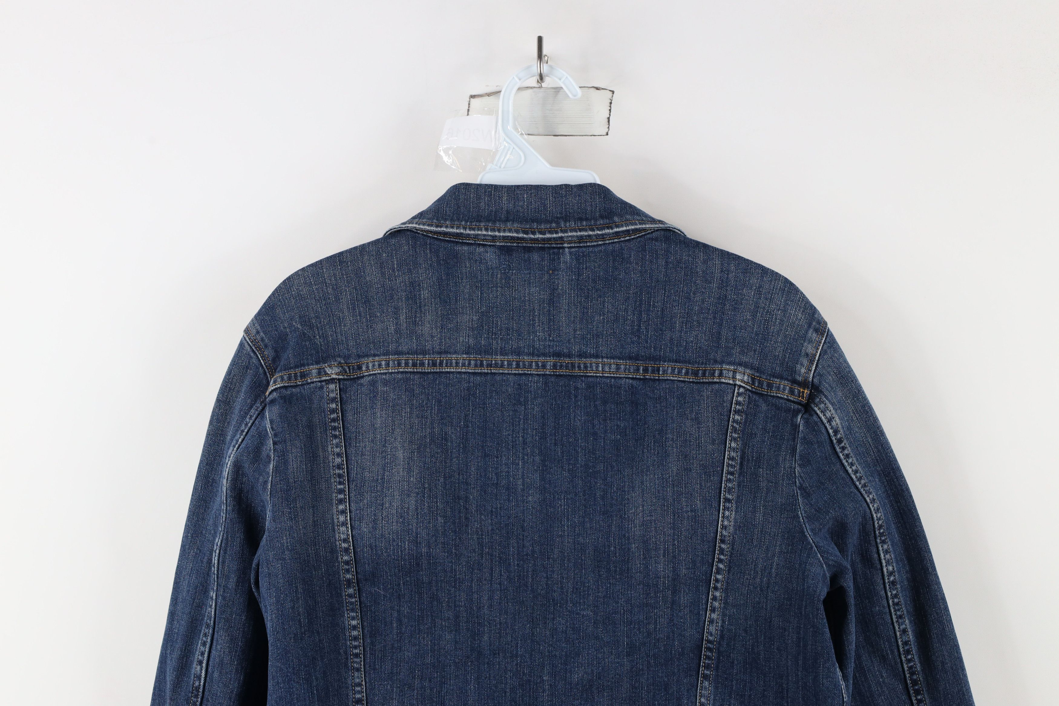 Levi's × Vintage Vintage Y2K Levis Stretch Denim Jean Trucker Jacket Blue Size L / US 10 / IT 46 - 14 Thumbnail
