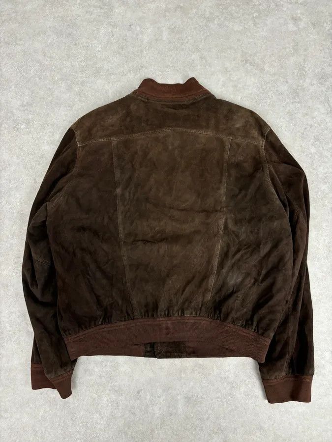 Vintage Massimo Rebecchi Buttoned Brown Suede Leather Jacket Size US L / EU 52-54 / 3 - 5 Thumbnail