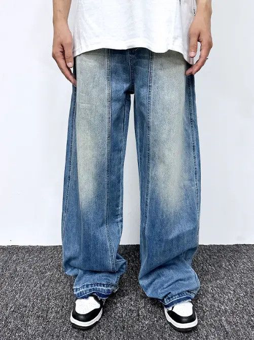 Japanese Brand Hin American street scimitar silhouette washed vintage jeans Size US 32 / EU 48 - 7 Thumbnail