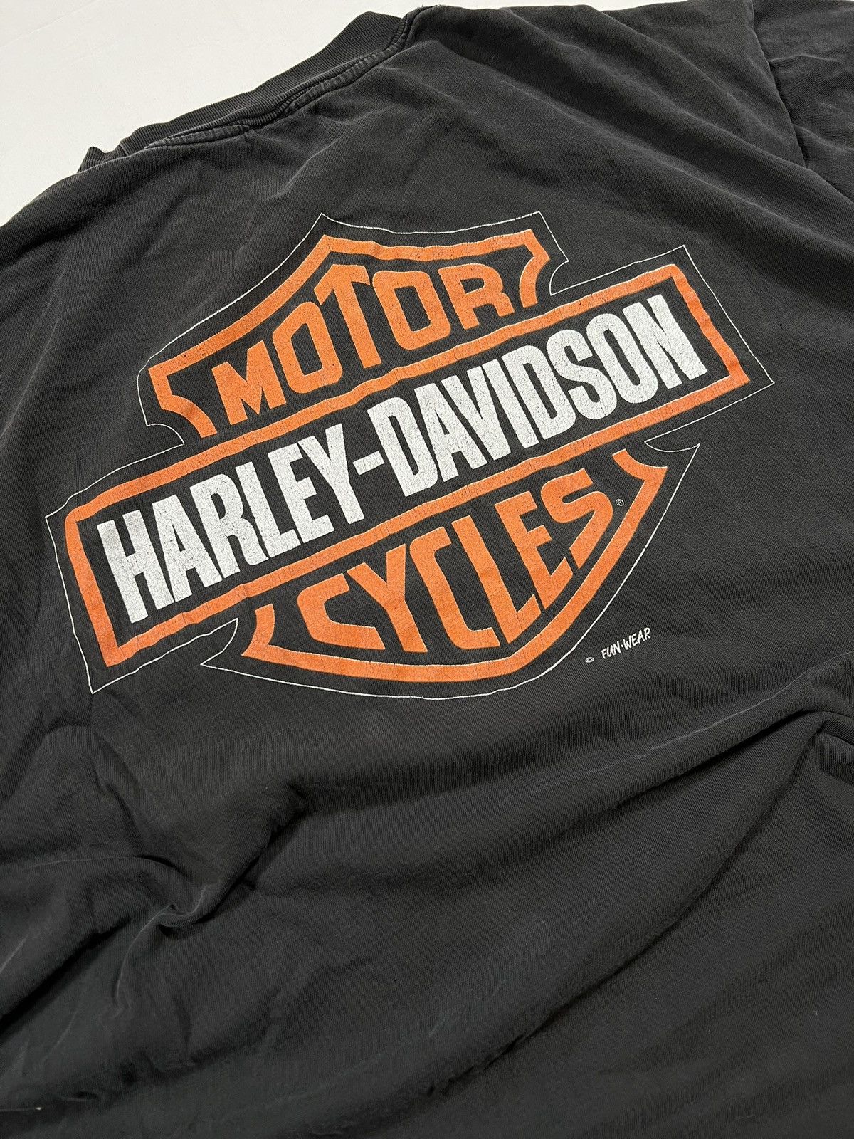 Harley Davidson Vintage 90s Harley Davidson Single Stitched Faded Biker Tee Size US XL / EU 56 / 4 - 8 Thumbnail