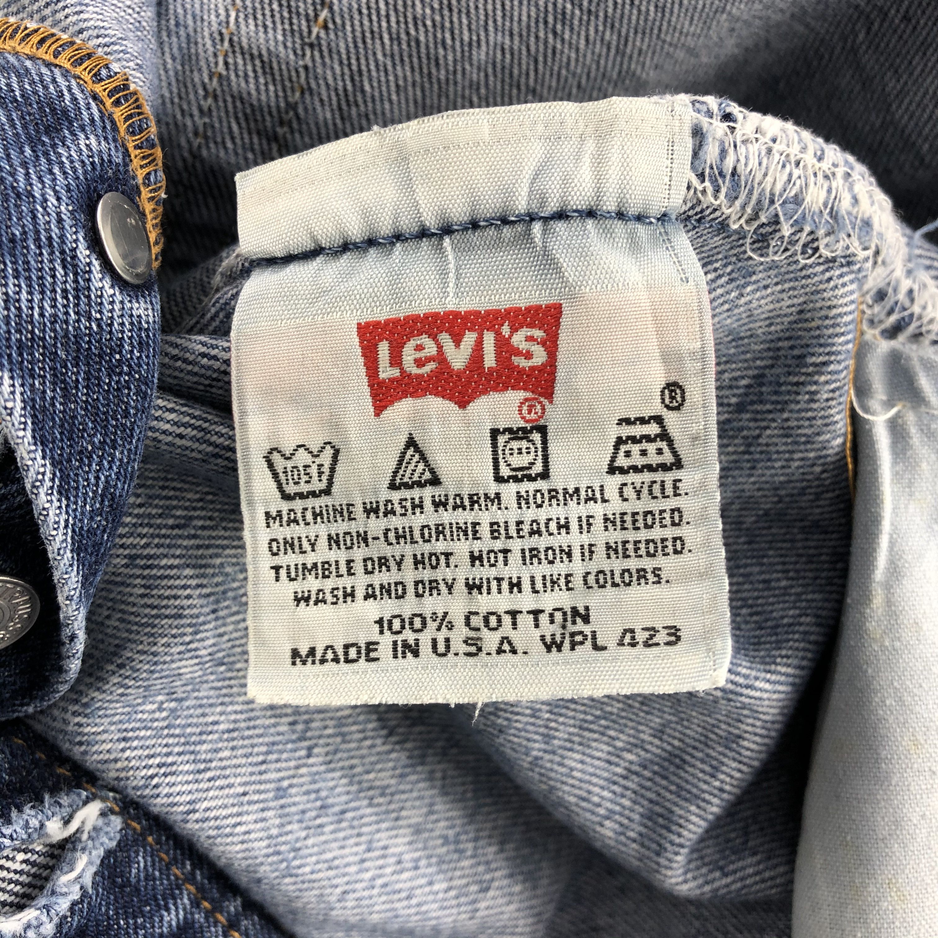 Levi's × Vintage Vintage 90s Blue Wash Levis 501 Jeans-JM2228 Size US 35 - 14 Thumbnail