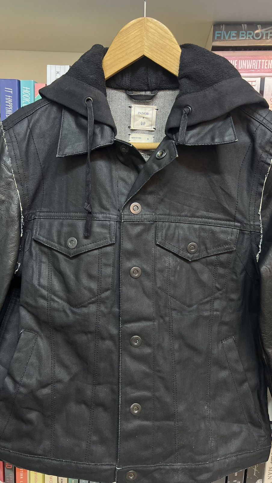 En Noir En Noir X Gap Wax Denim + Leather Jacket Size US S / EU 44-46 / 1 - 5 Thumbnail