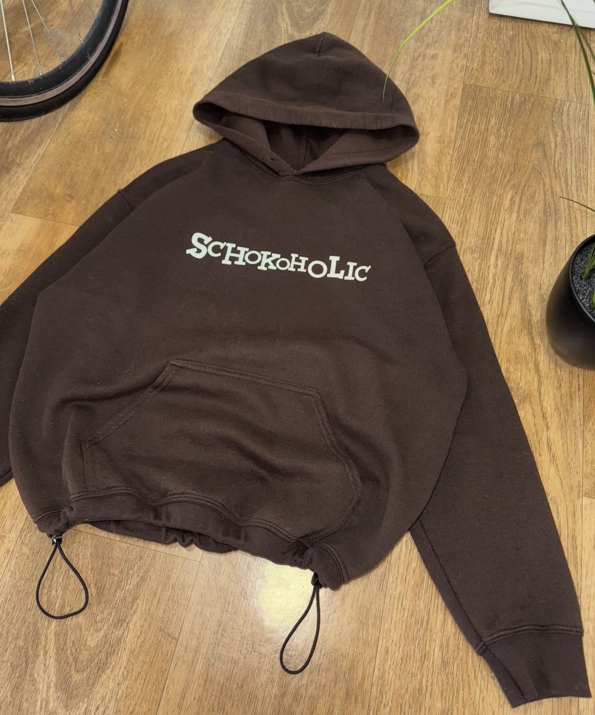 Vintage “SCHOKOHOLIC” VINTAGE GILDAN HUMOR BOXY FIT BROWN HOODIE Size M / US 6-8 / IT 42-44 - 3 Thumbnail