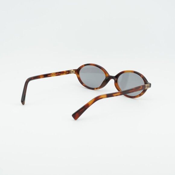 Miu Miu Miu Miu MU04ZS 21C40O Sunglasses Havana Mahogany Oval Frame Size ONE SIZE - 9 Thumbnail