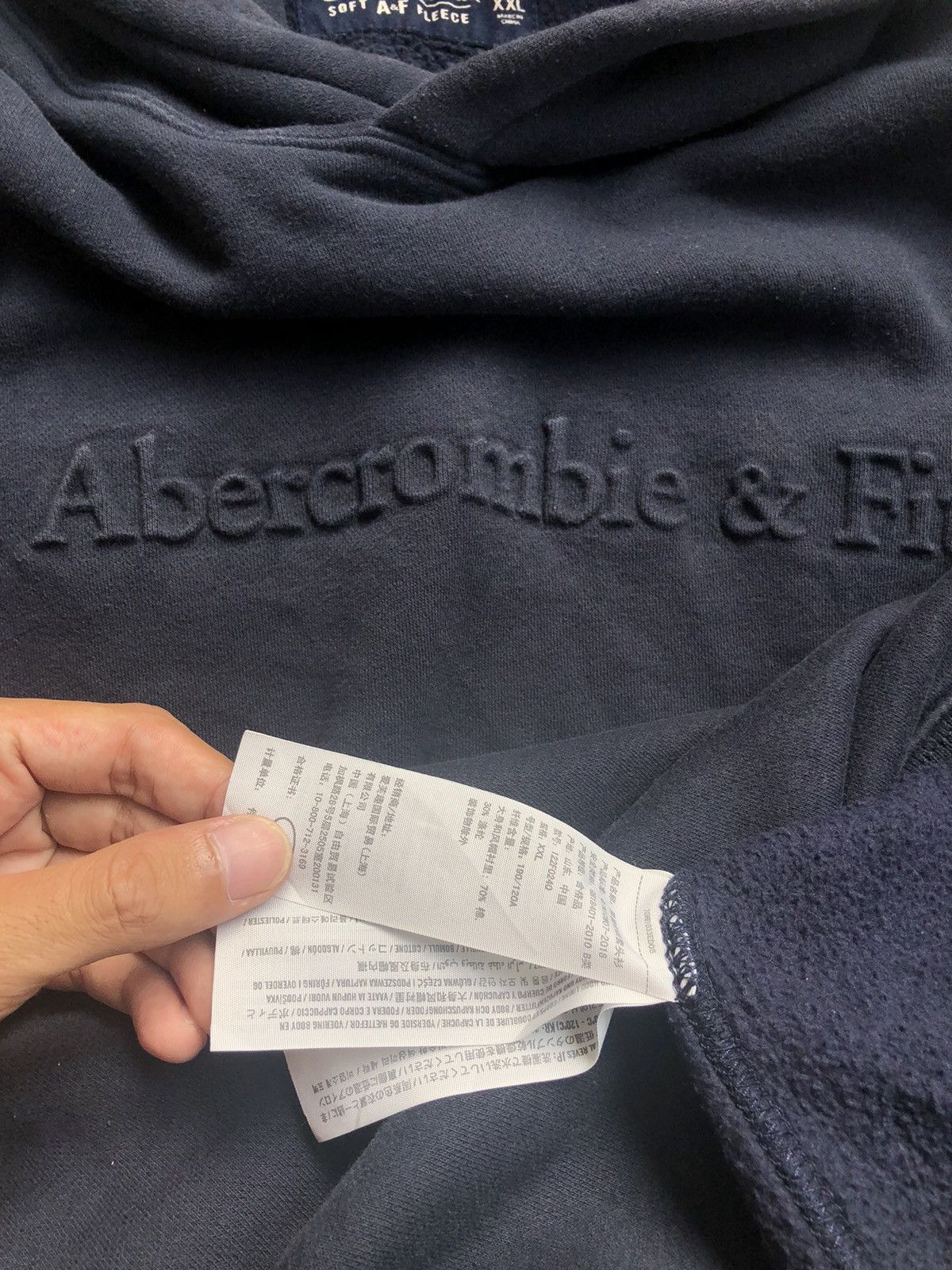 Abercrombie & Fitch × If Six Was Nine × Le Grande Bleu (L.G.B.) Rare❗️Abercrombie & Fitch Hoodie Embossing Y2K Size US XXL / EU 58 / 5 - 8 Thumbnail