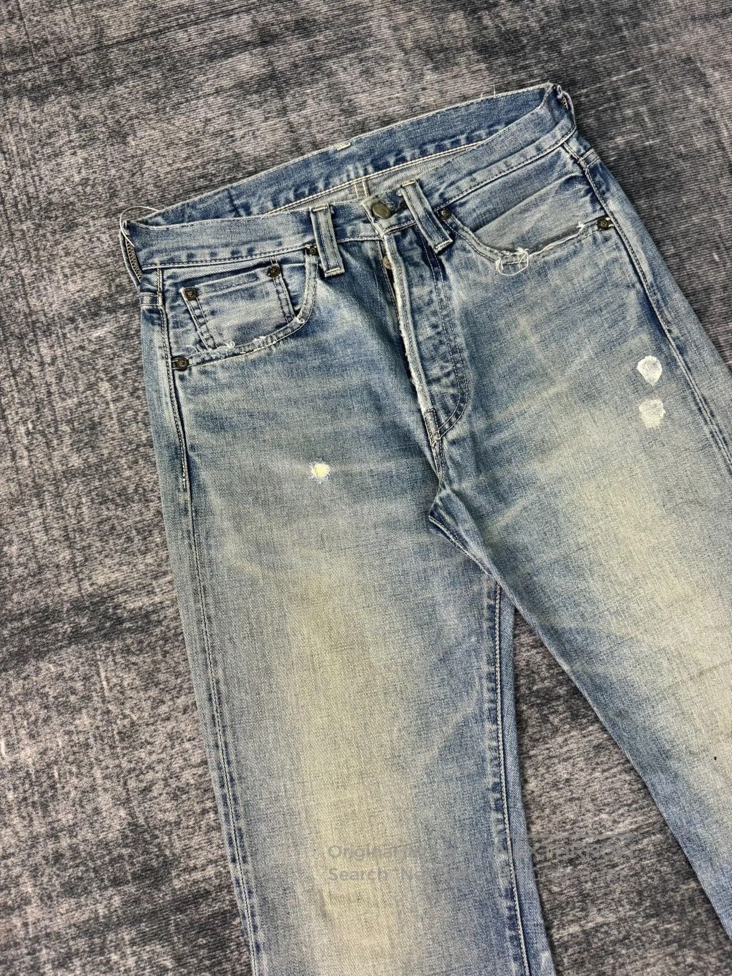 Vintage Vintage Levi's 44501 LVC 00s Washed Blue Jeans. Size US 31 - 2 Thumbnail
