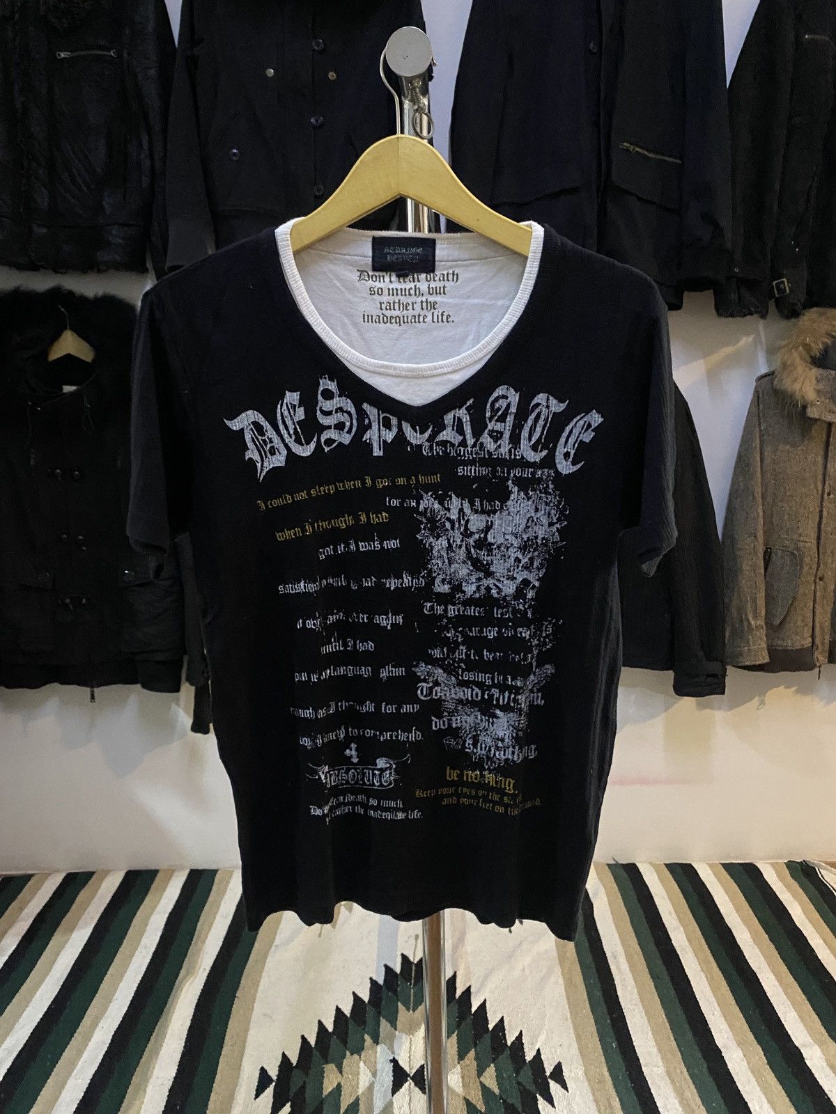 Japanese Brand Japanese Strange Heaven poem double layer tee Size US L / EU 52-54 / 3 - 1 Thumbnail