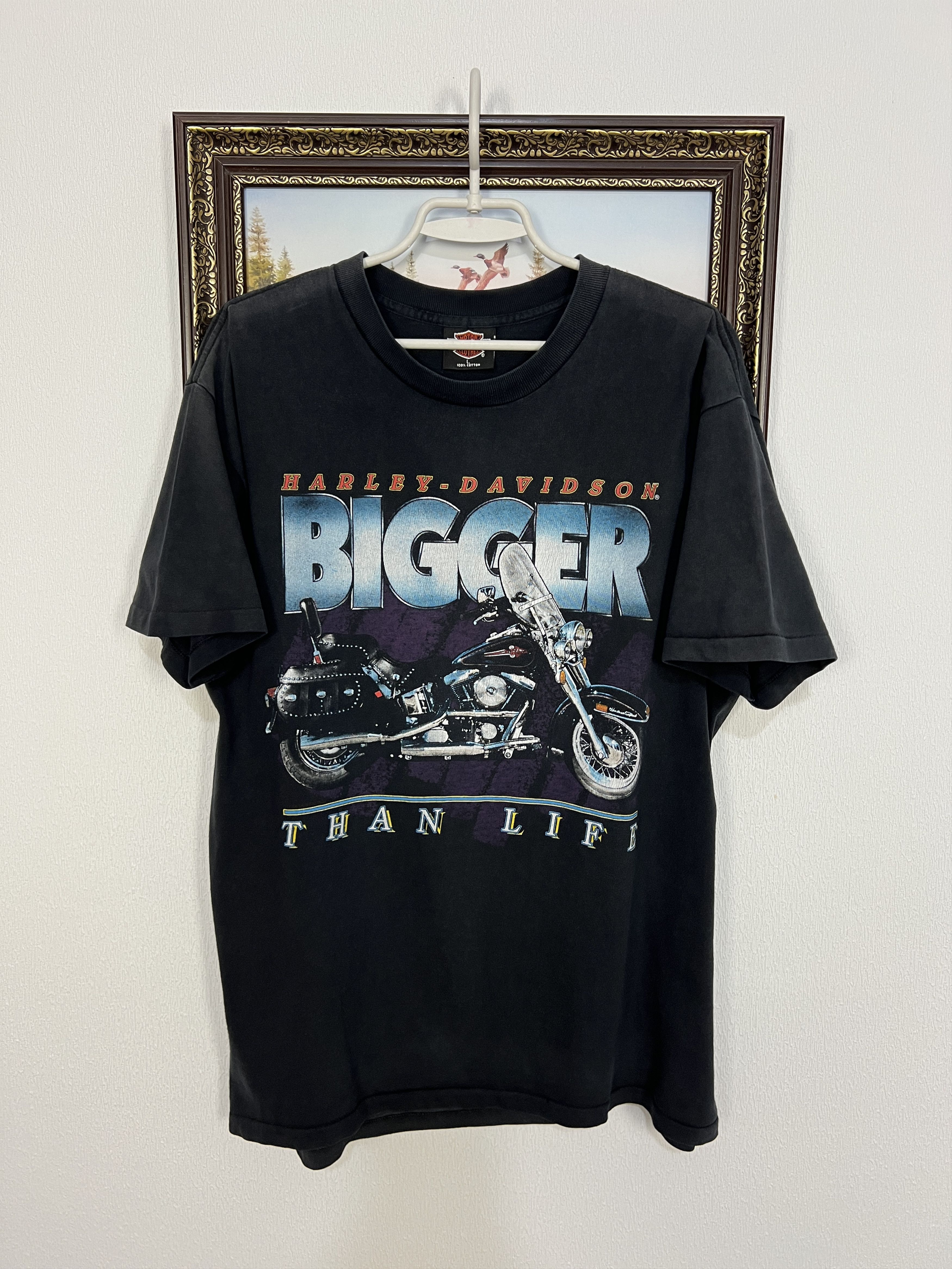 Harley Davidson Harley Davidson Bigger Than Life Bike Tee Shirt Jersey Size US L / EU 52-54 / 3 - 1 Thumbnail