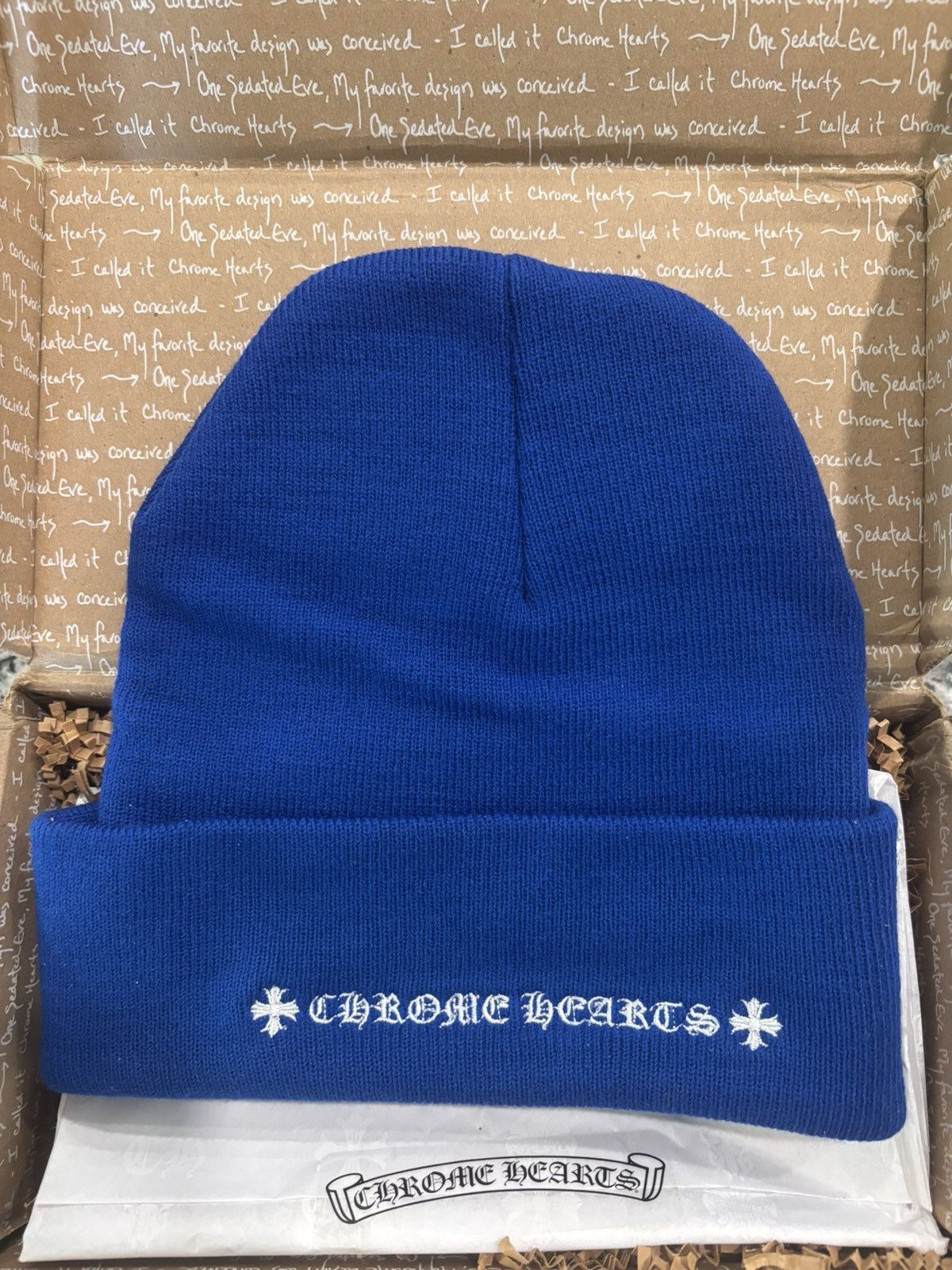 Chrome Hearts Chromehearts Blue CH Beanie Size ONE SIZE - 2 Thumbnail