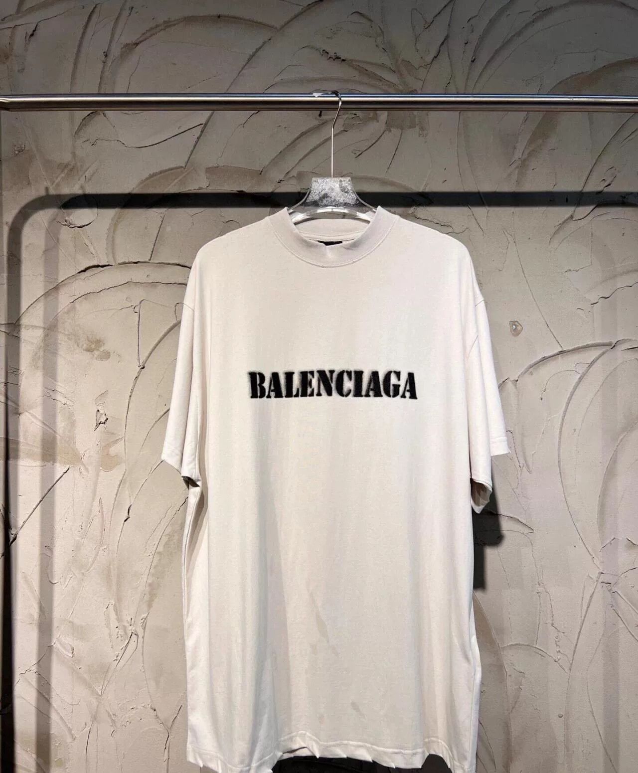 Balenciaga SS24 Logo Distressed Crewneck Tee