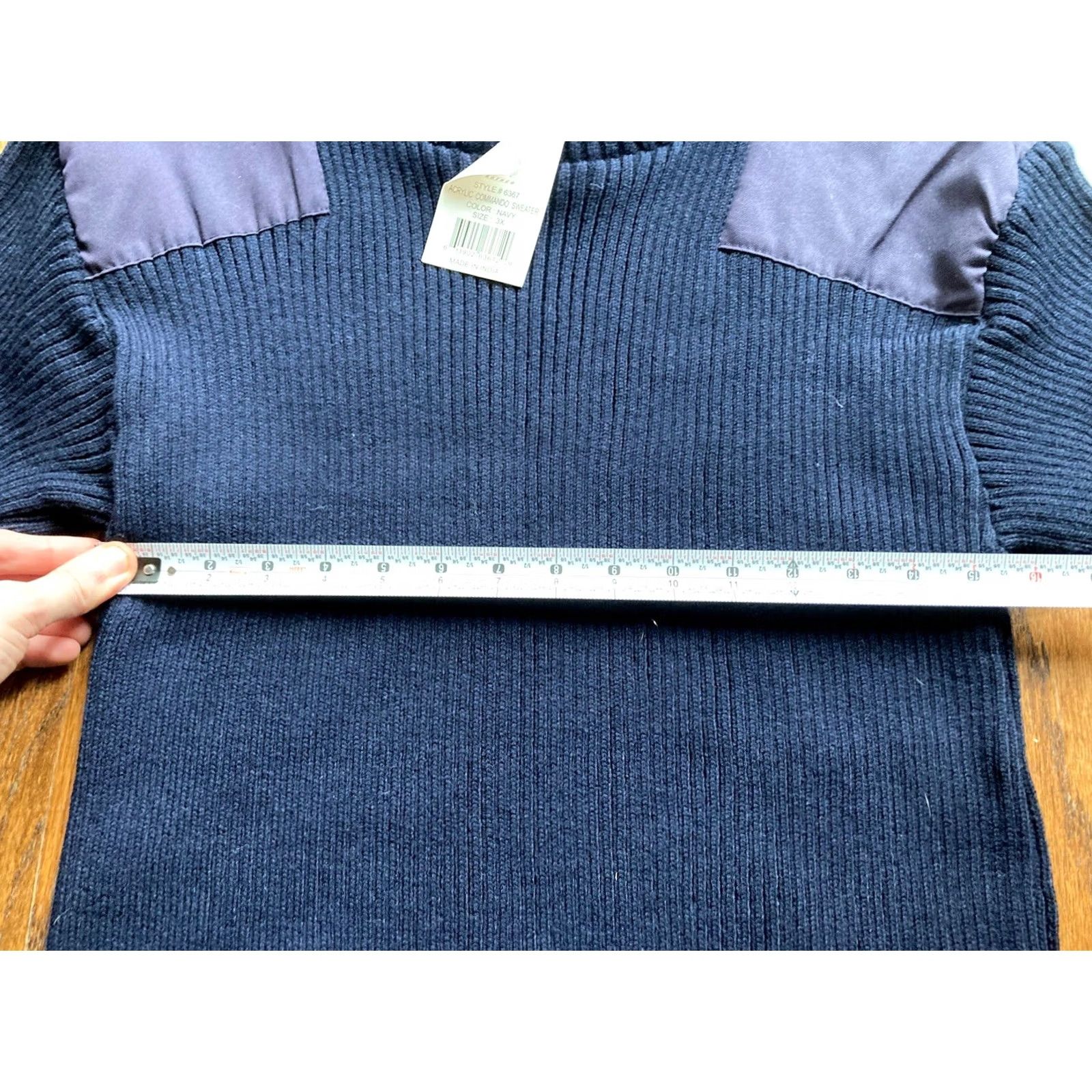 Rothco Rothco Sweater Men 3XL Navy Blue Crew Neck Knit Pullover All Seasons Lined Elbow Shoulder Patch NWT Size US XXL / EU 58 / 5 - 5 Thumbnail