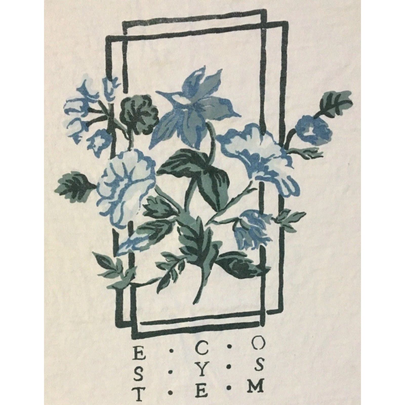 Vintage Vtg 90s Flower Ecosystem Faded Distress Boxy Crop Shirt Abstract Art Grunge 80s Size ONE SIZE - 2 Thumbnail