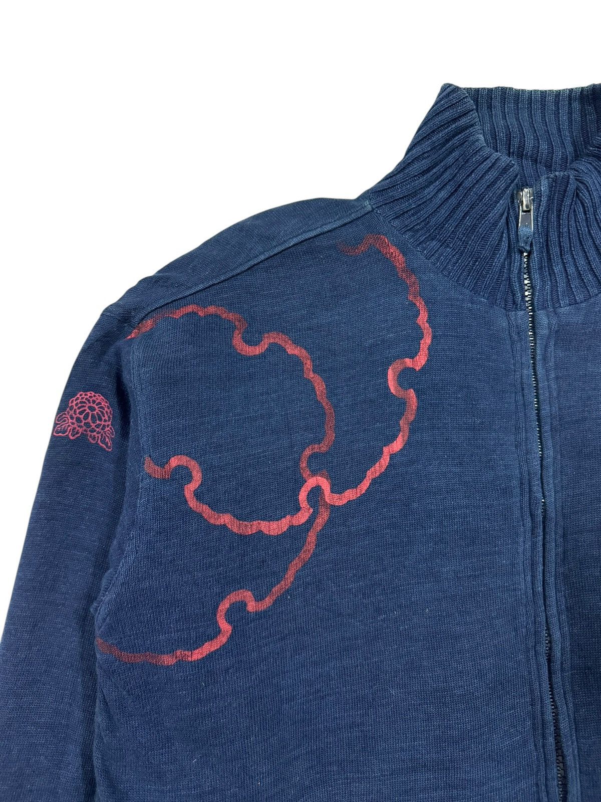 45rpm × Japanese Brand × Vintage Vtg🔥Chikiriya Artist Tatoo Design Artwork Indigo Sweater Size US M / EU 48-50 / 2 - 9 Thumbnail