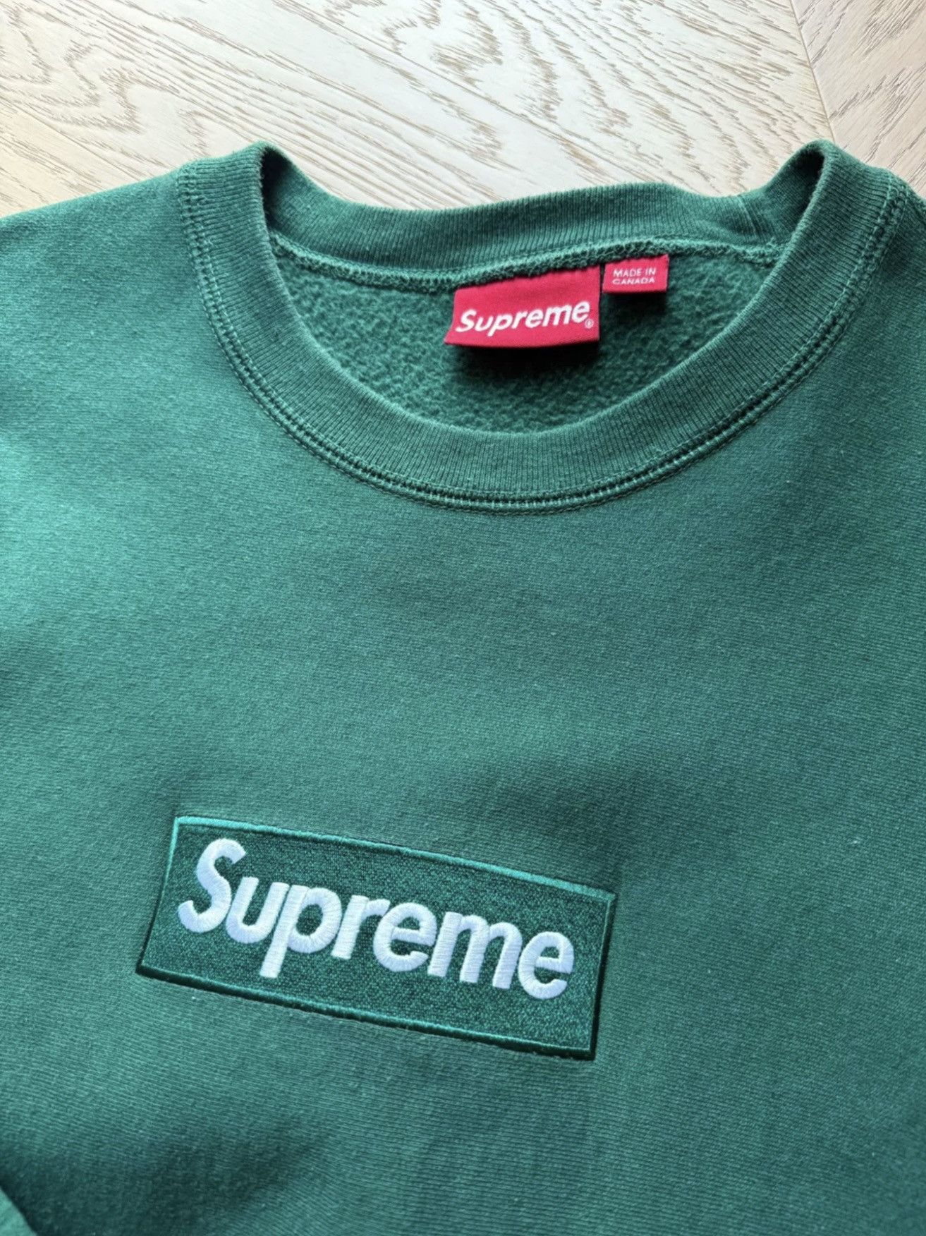 Supreme Supreme fw18 dark green box logo crewneck Size US XL / EU 56 / 4 - 3 Thumbnail
