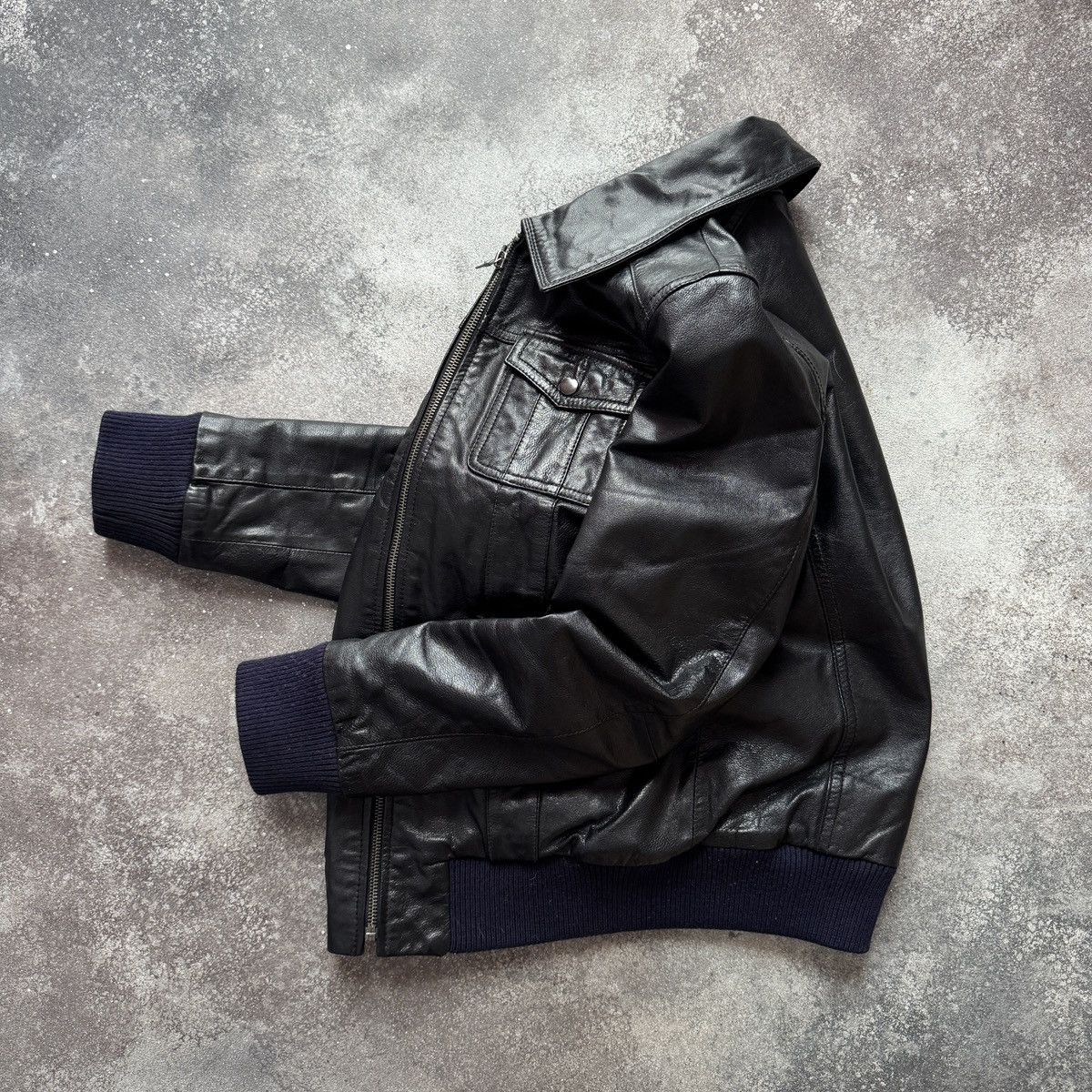 If Six Was Nine Avant Garde Vintage Y2K Multi-pocket Leather Bomber Jacket Size S / US 4 / IT 40 - 2 Thumbnail