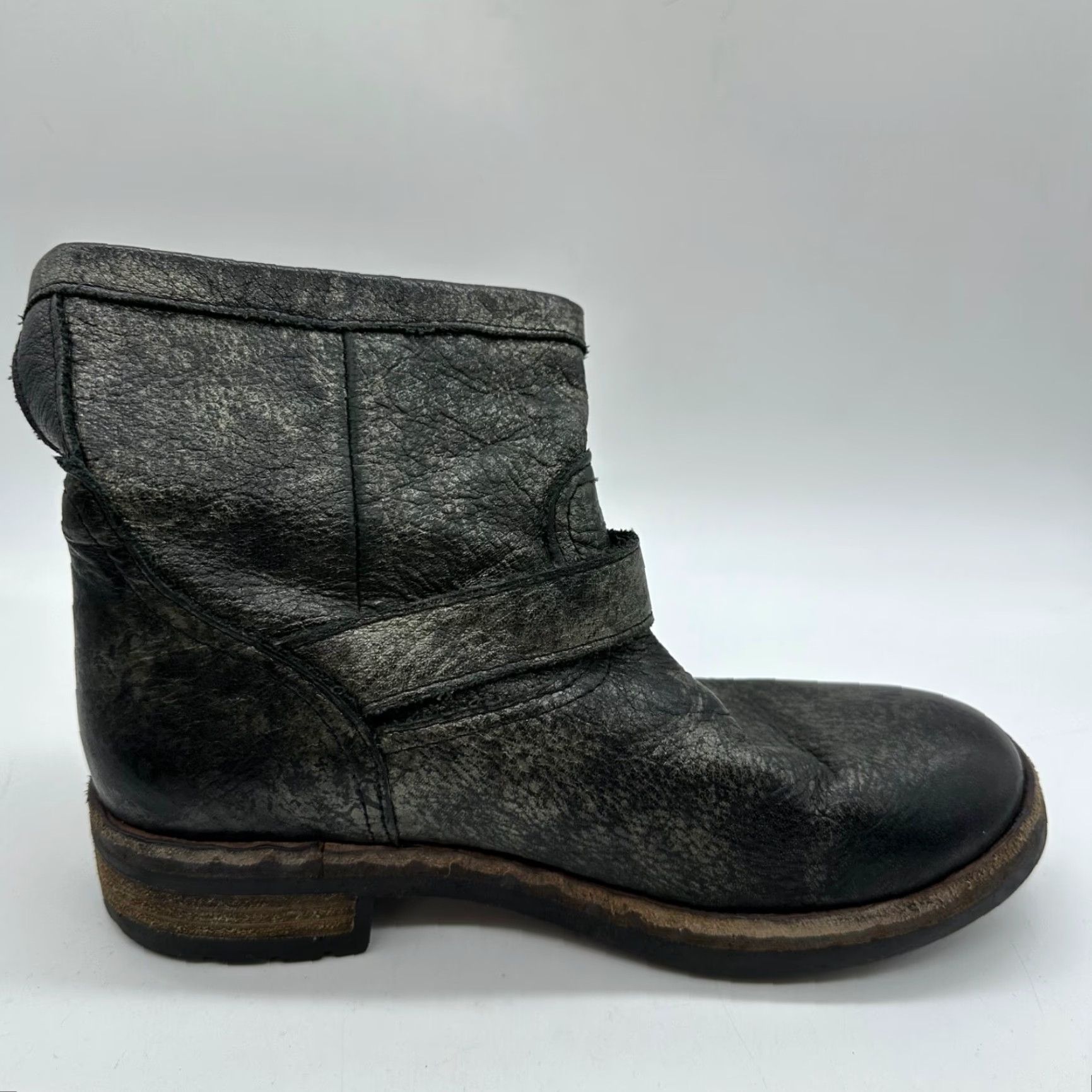Steve Madden Steven by Steve Madden Enginne Women Leather Suede Pull On Boots Sz 9 Black/Gray - Boots - Women - 9 - Black/Gray Size US 9 / IT 39 - 7 Thumbnail