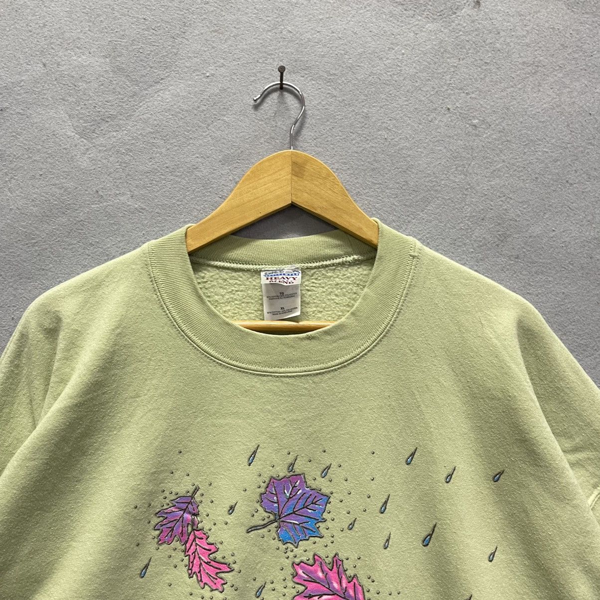 Gildan Vintage Gildan Heavy Blend Abstract Leaf Graphic Sweatshirt Size US XL / EU 56 / 4 - 2 Thumbnail