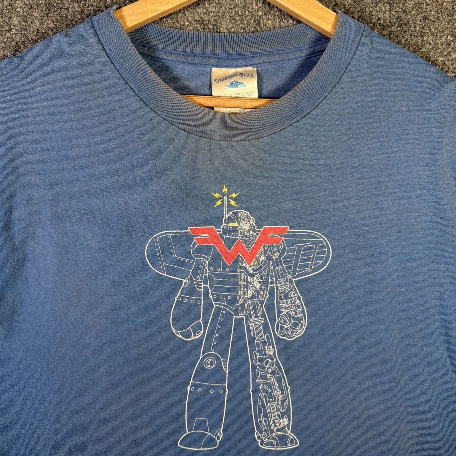 Band Tees Vintage Weezer Shirt Mens XL Blue 90s Band Tee Music Rock Size US XL / EU 56 / 4 - 1 Thumbnail