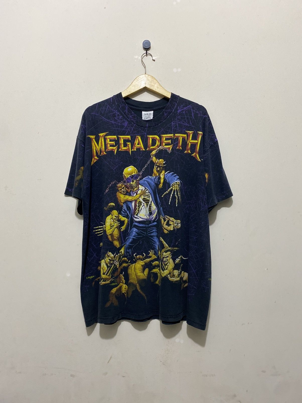 Band Tees × Vintage vintage official XL megadeth tshirt holy wars 1991 Size US XL / EU 56 / 4 - 2 Thumbnail