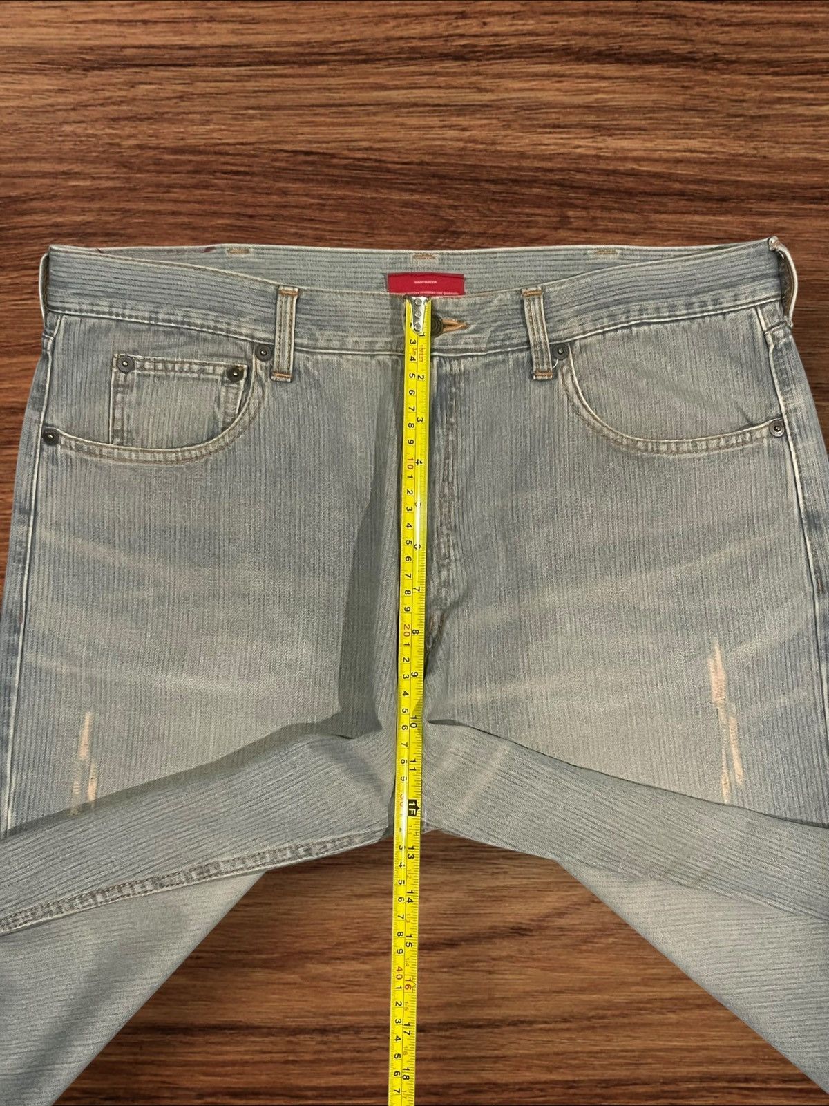 Japanese Brand × PHENOMENON × Swagger Vintage Japanese Brand Swagger Distress Stripe Straight Jean Size US 32 / EU 48 - 14 Thumbnail