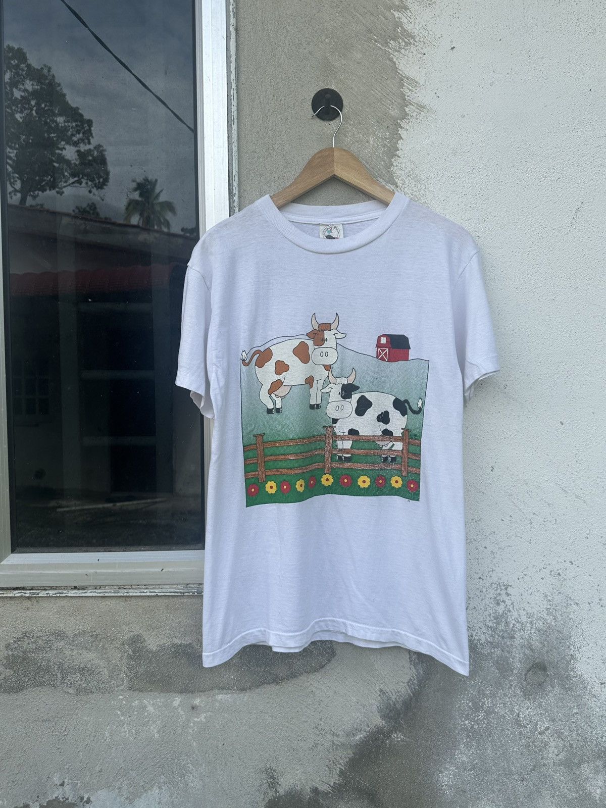 Vintage Vintage 90's Art Graphic Cow Street Tees Size US L / EU 52-54 / 3 - 1 Thumbnail