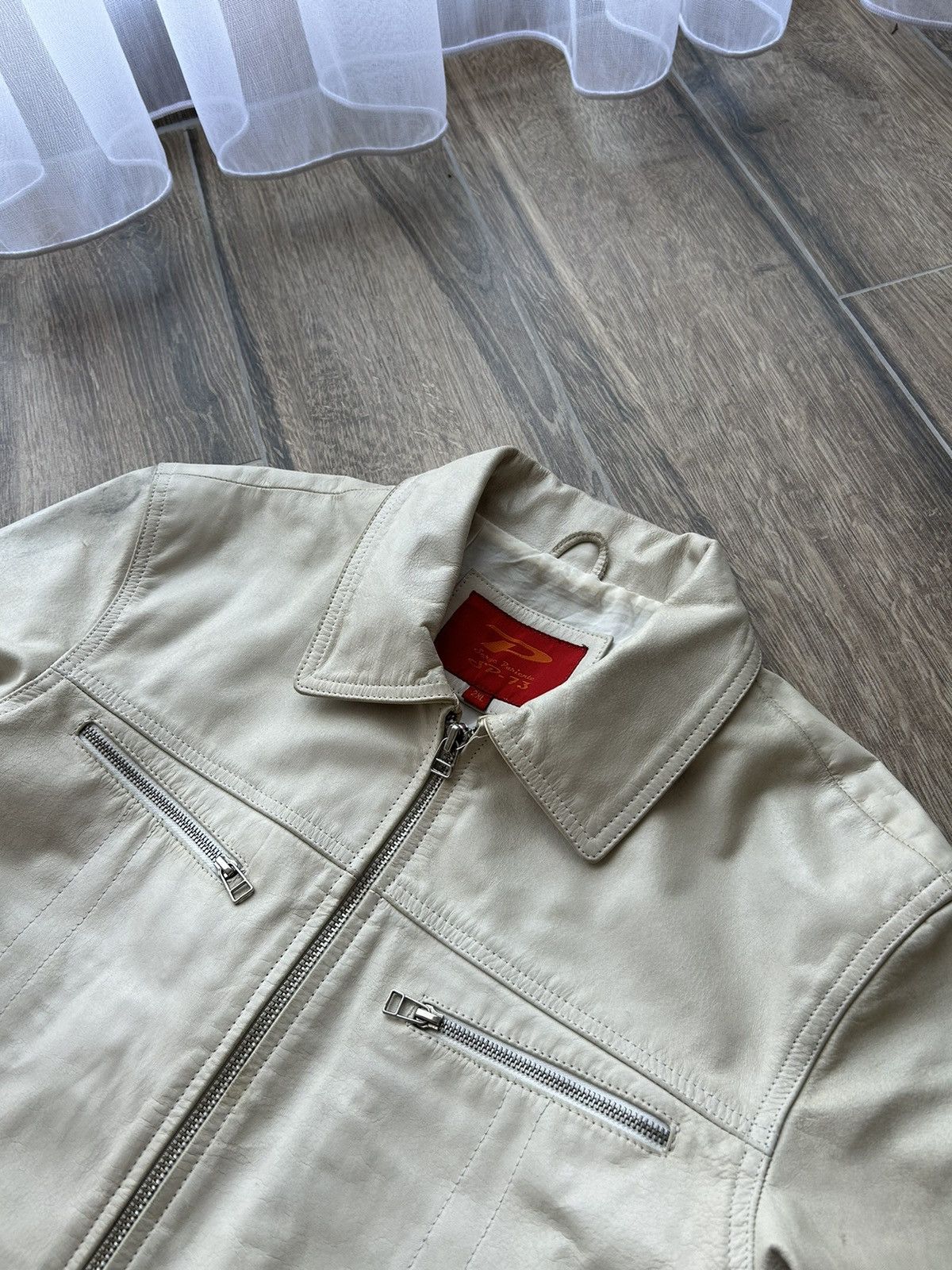 Genuine Leather Serge Pariente Leather bombers jacket white mens Size US XL / EU 56 / 4 - 3 Thumbnail