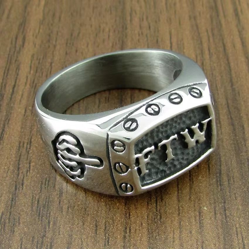 Vintage "FTW" Mechanical Screw Finger Ring (size 7-15) Size ONE SIZE - 1 Thumbnail