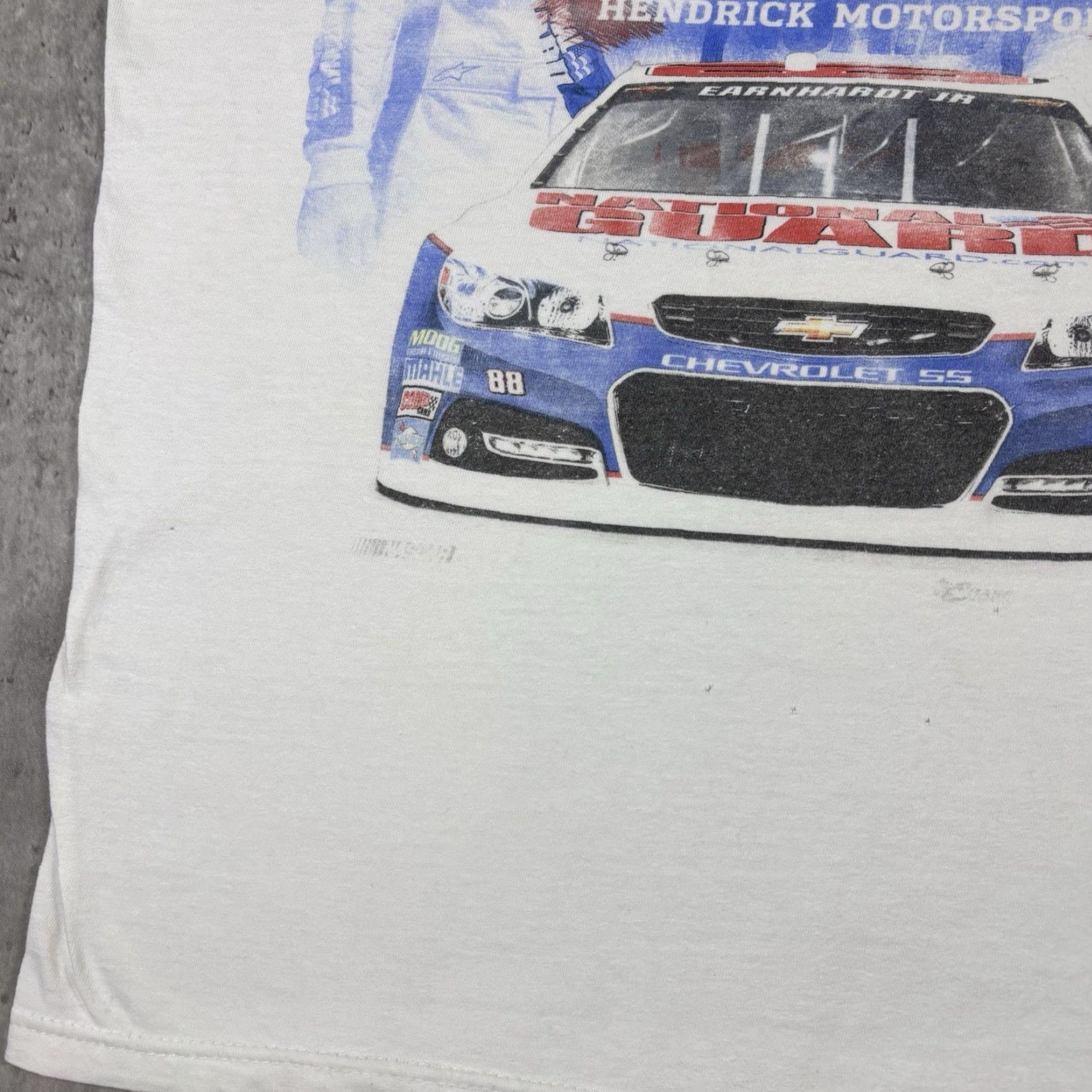NASCAR VINTAGE Dale Jr Nascar Racing Graphic T Shirt White L Mens Crew Neck Short Sleeve Cotton Regular Graphic Print Cars 90s Size US L / EU 52-54 / 3 - 5 Thumbnail