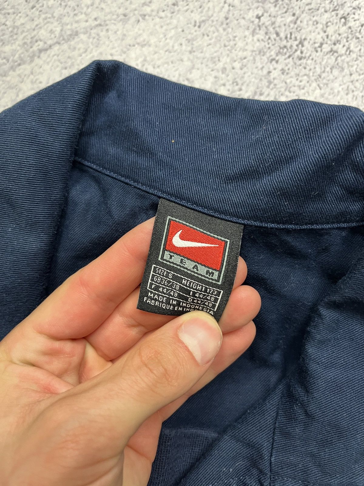 Nike × Vintage Nike Vintage Center Swoosh Drill Anorak Cotton Jacket 90’s Size US S / EU 44-46 / 1 - 11 Thumbnail