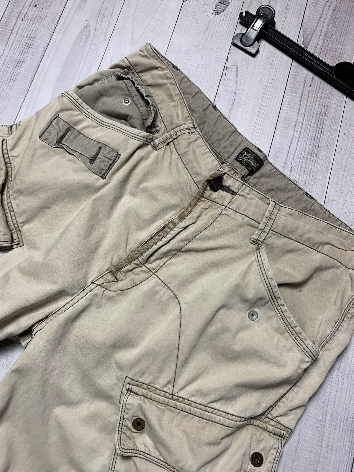 G-Star Vintage G Star Raw cargo pants multi pocket distressed Y2K Size US 33 - 6 Thumbnail