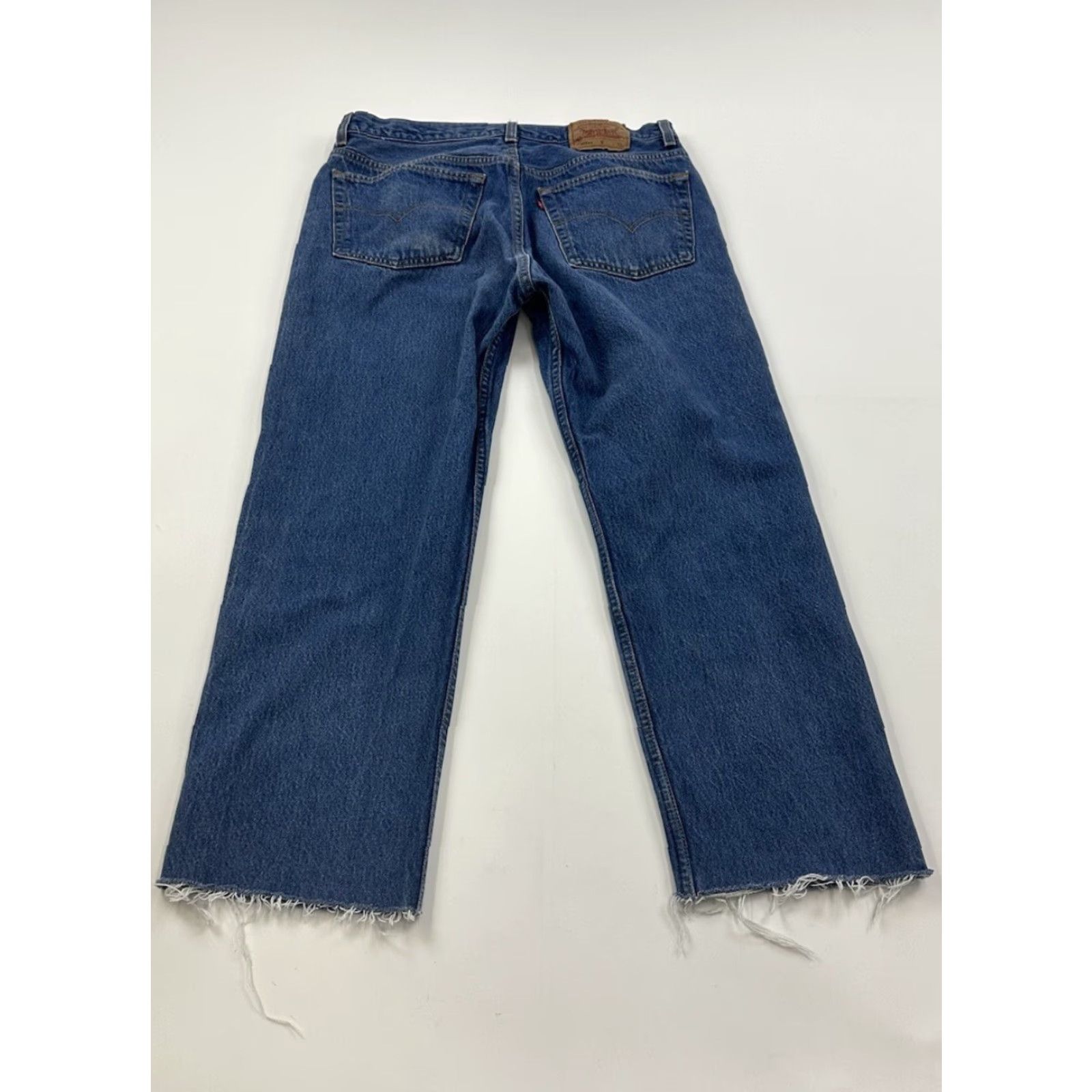 Levi's VINTAGE Levi’s 501 Jeans Mens 34 x 26 Blue Distressed Cropped Cut Off USA Bohemian City Festival Grunge Hipster Straight Size US 34 / EU 50 - 2 Thumbnail