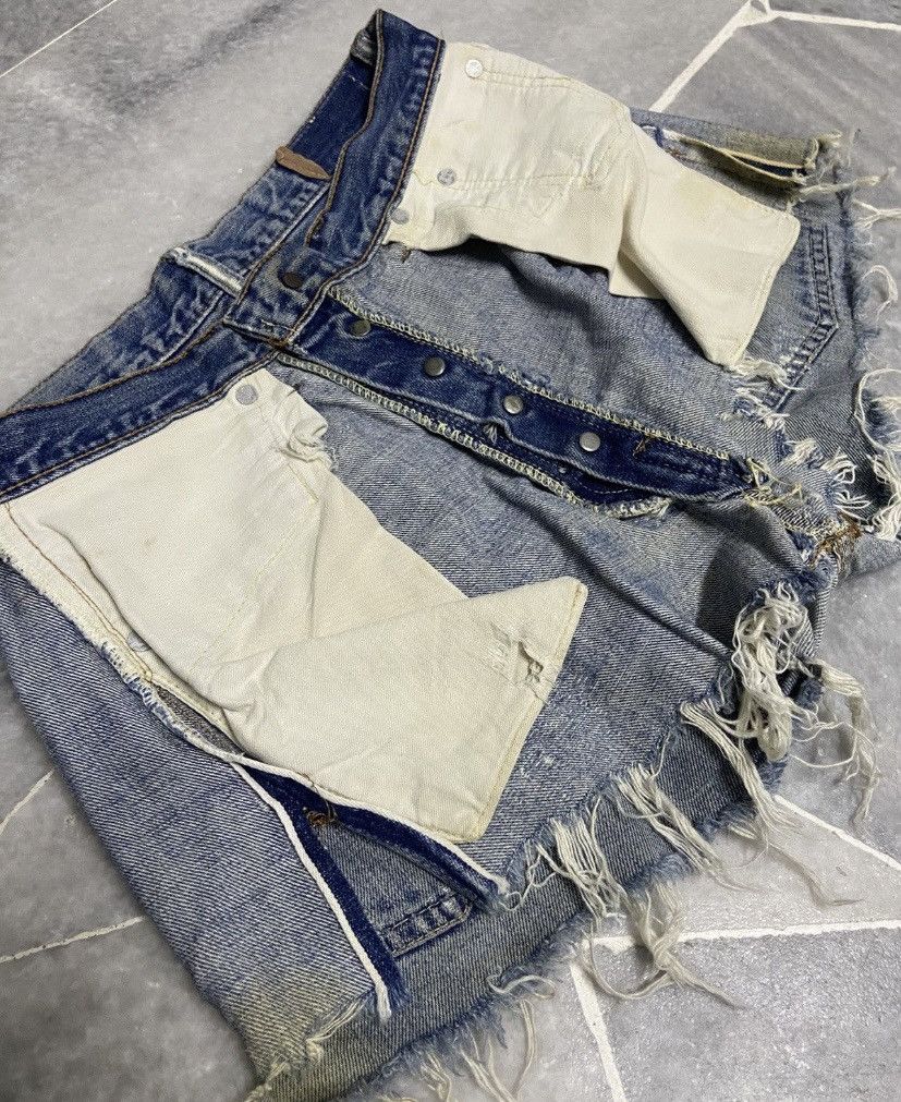 Levi's Vintage 70s Levis 501 Selvedge Jeans Shorts Distressed Size US 30 / EU 46 - 7 Thumbnail