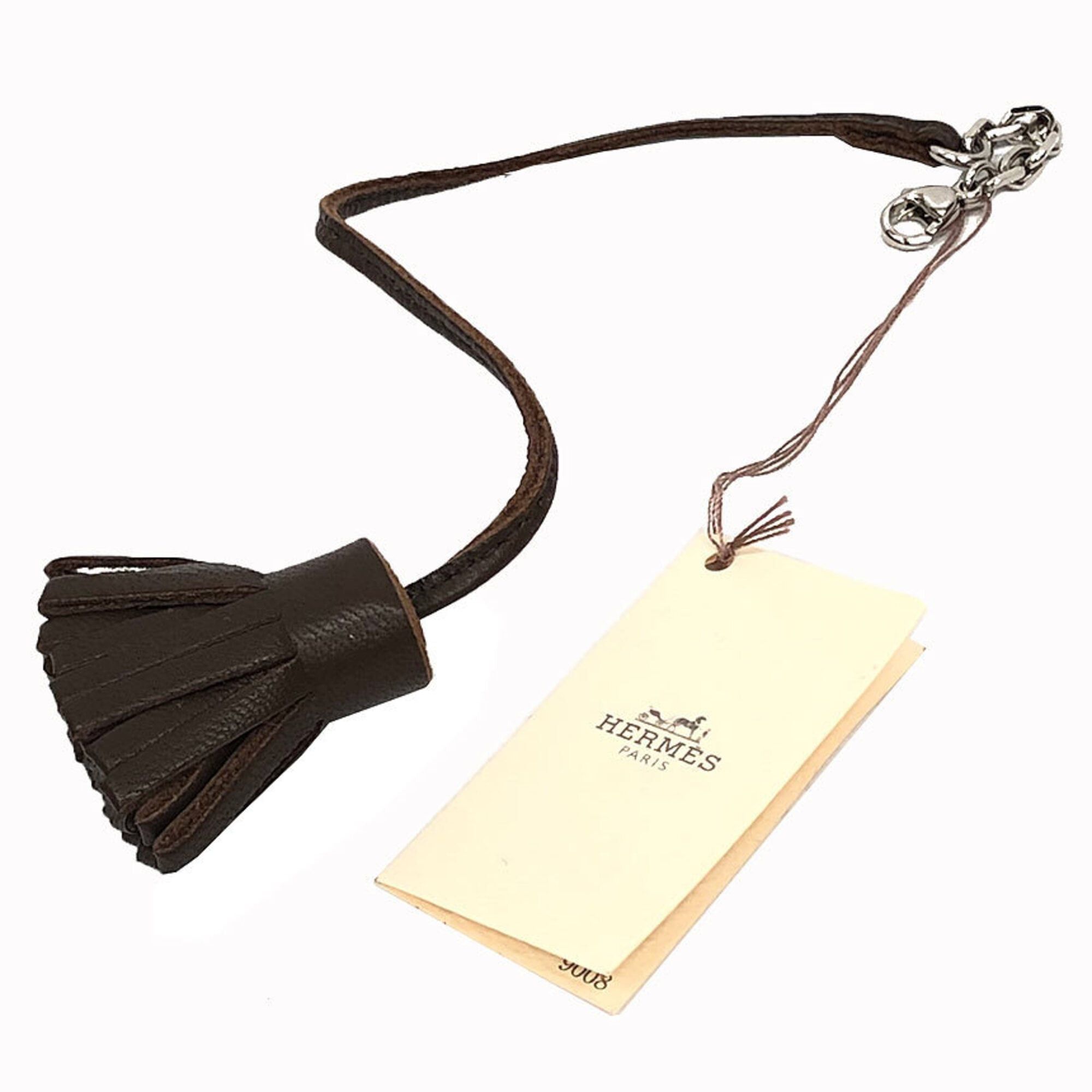 Hermes Hermes Carmen Cheetah Pompom 20 Agneau Milo Brown Bookmark Size ONE SIZE - 1 Thumbnail