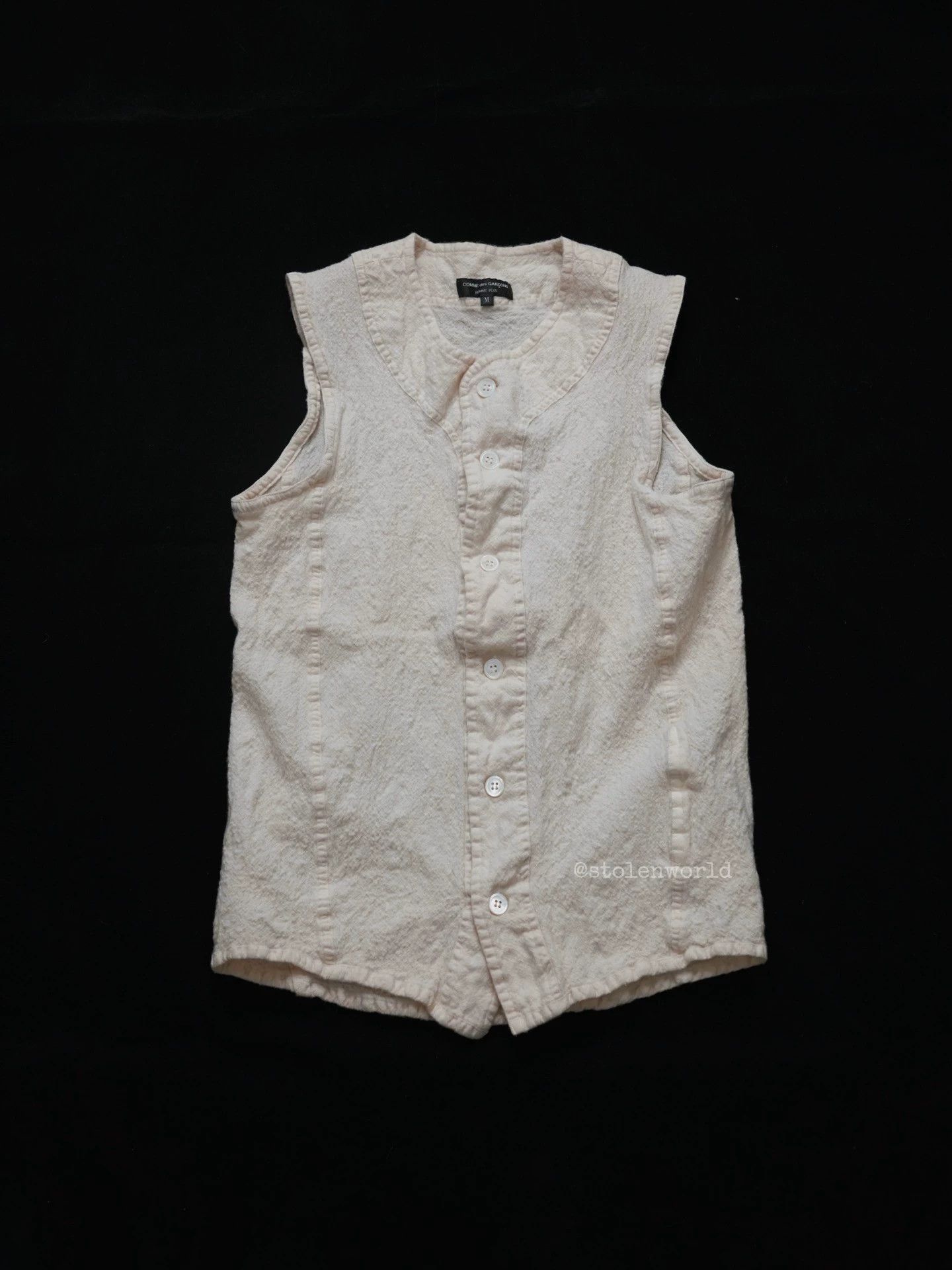 Comme des Garcons Comme des Garçons Comme Plus Napped Wool Vest Cream M Size M / US 6-8 / IT 42-44 - 1 Thumbnail