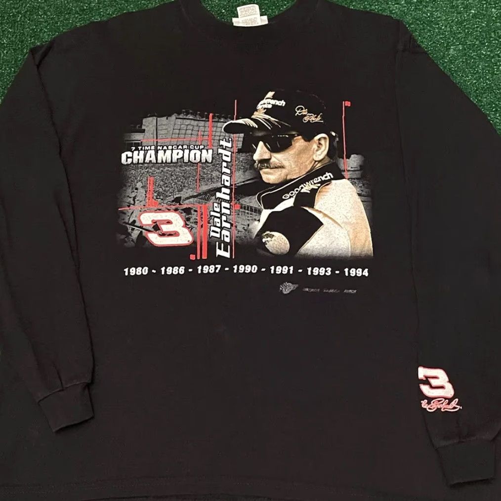 Vintage VTG 90s Nascar Dale Earnhardt Racing Vintage 1994 Long Sleeve Shirt Mens XL Black Size US XL / EU 56 / 4 - 3 Thumbnail