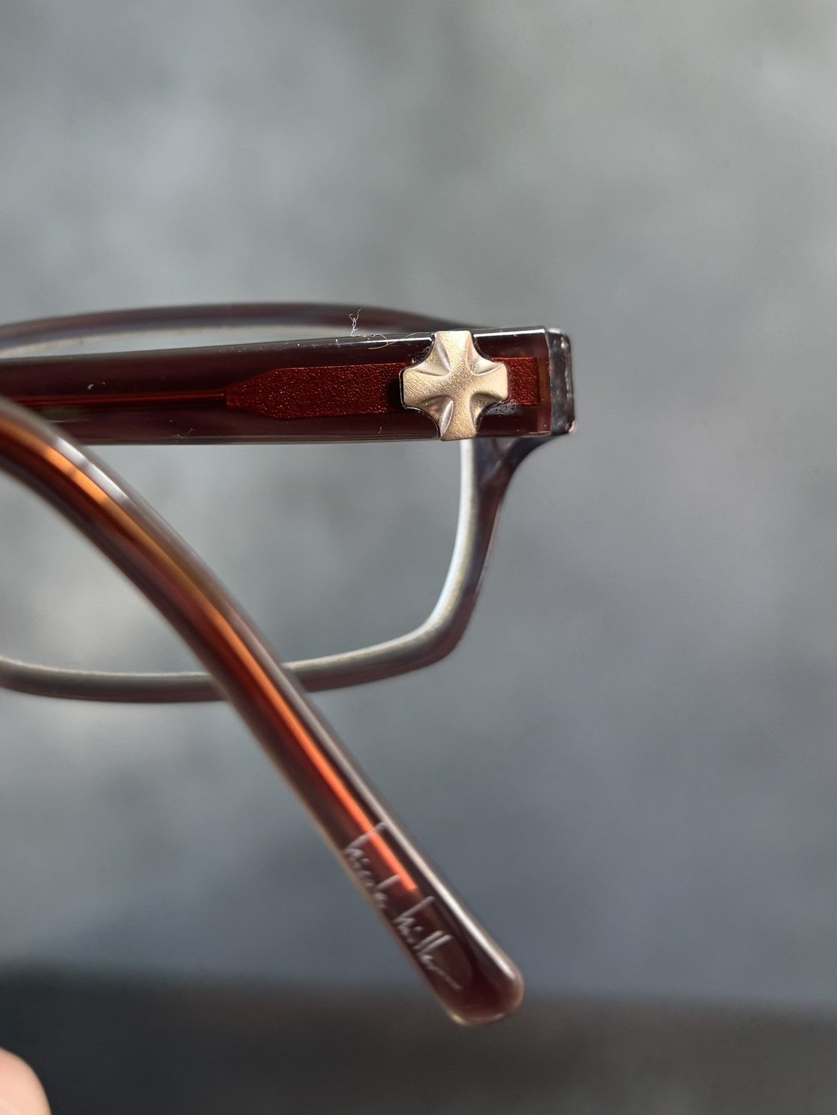 Nicole Miller Nicole Miller Carmine Glasses Frames Cross Stud Chrome Heart Size ONE SIZE - 2 Thumbnail