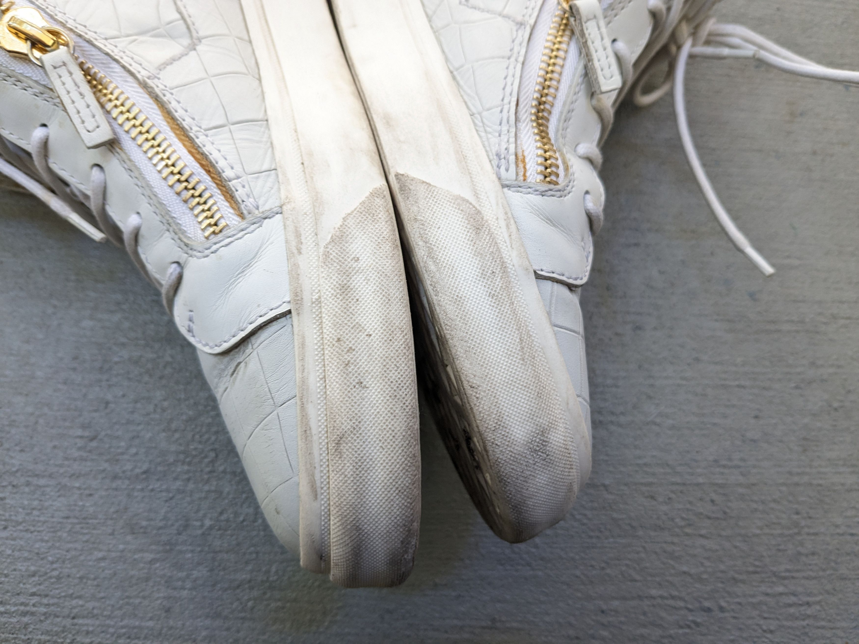 Designer Giuseppe Zanotti High Tops White 9 42 Croc Embossed Leather Size US 9 / EU 42 - 8 Thumbnail